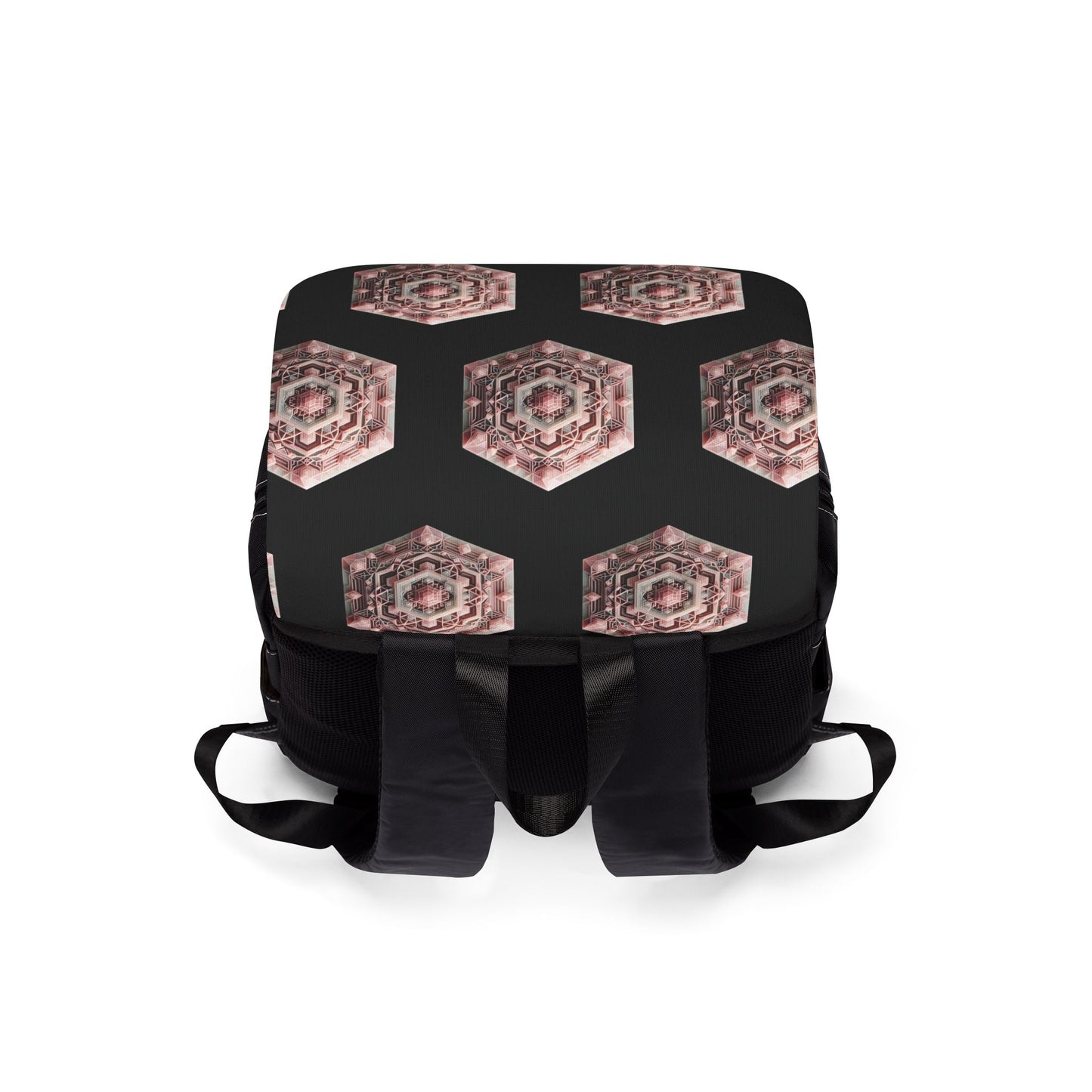 Rose Quartz Geometric Design Backpack