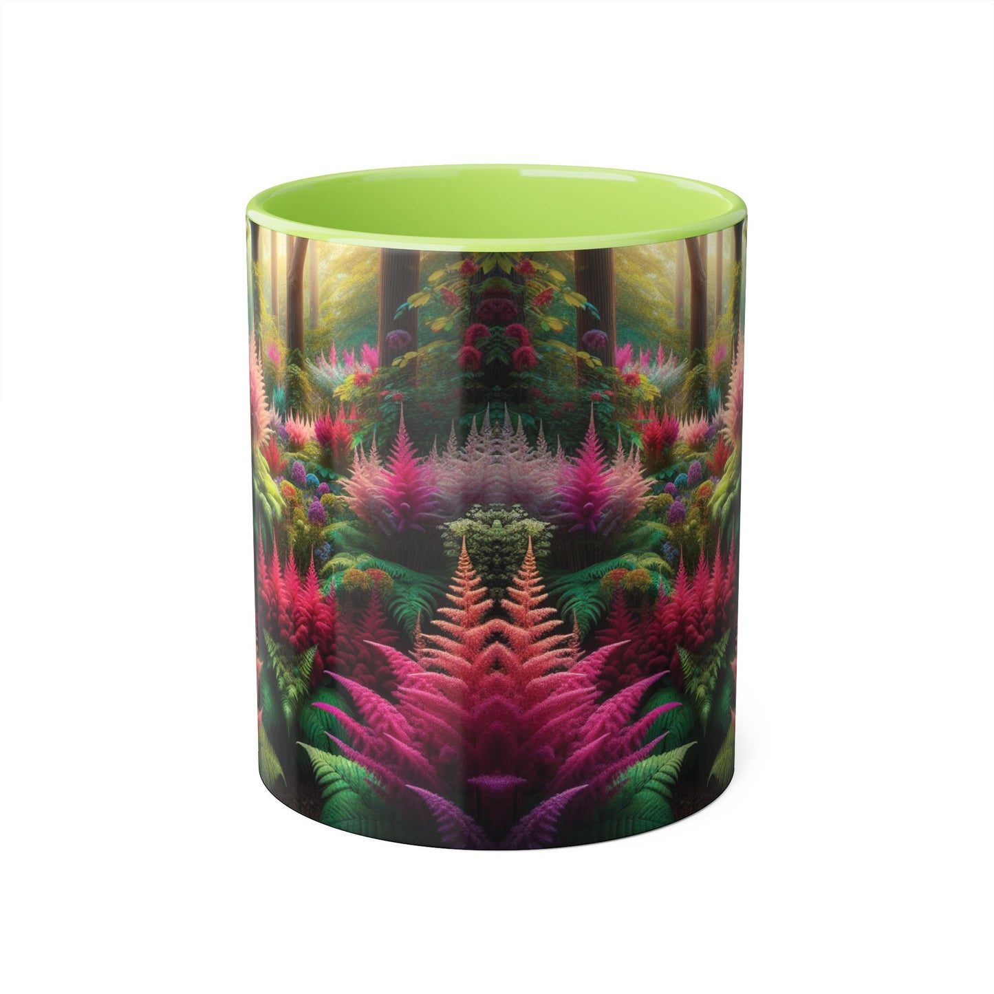 Astilbe Blooms Accent Mug, Floral Tea Cup, Coffee Mug, Gift for Gardeners, Botanical Kitchen Decor, Nature Lover Ceramic Mug, Plant Lady