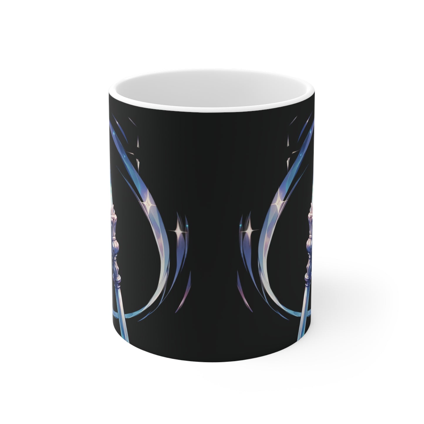Crystal Wand Ceramic Mug - 11oz, Unique Gift for Spiritualists, Manifestation Enthusiasts, Inspirational Coffee Cup
