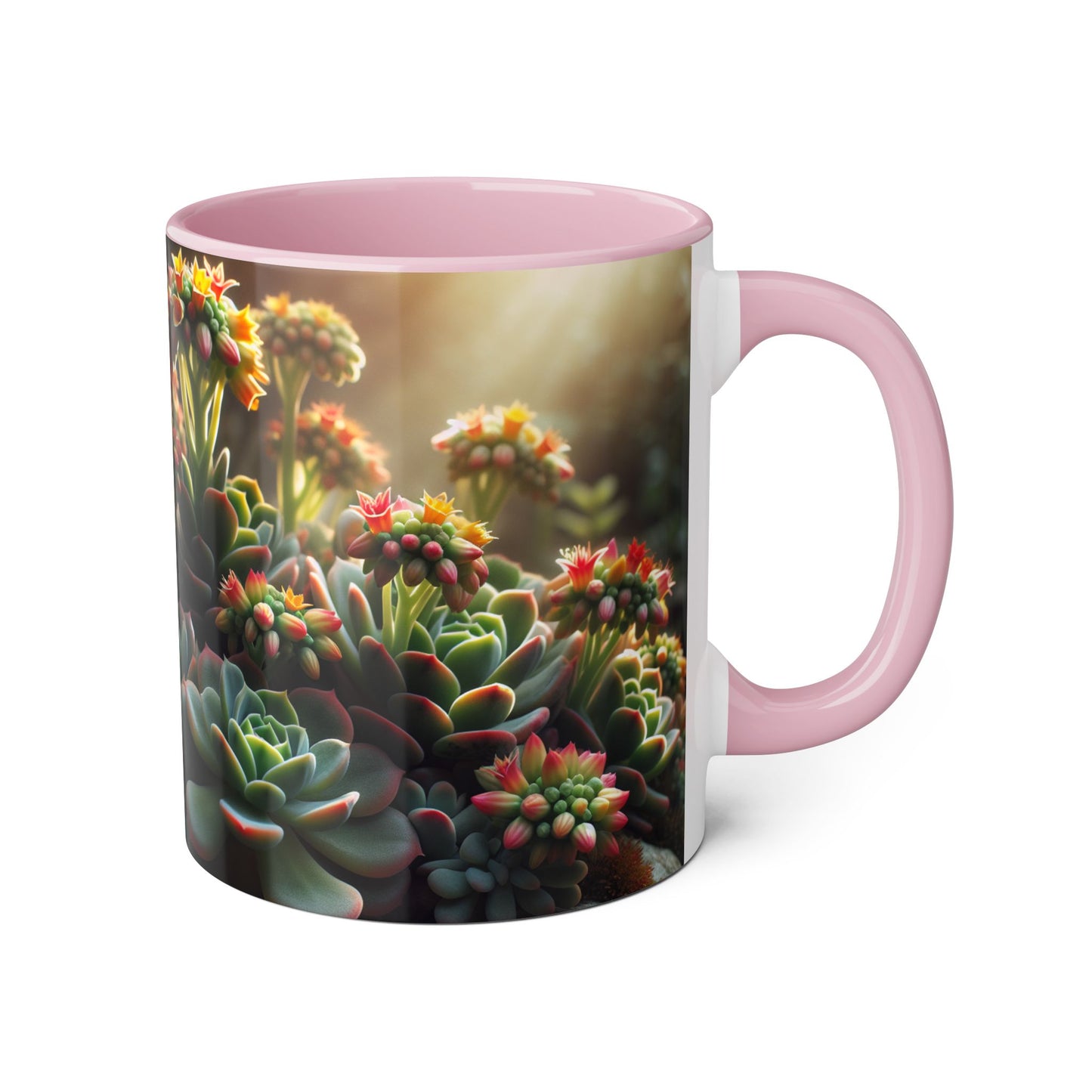 Succulent Mug, Echeveria Plant Coffee Cup, Gardening Gift, Botanical Tea Mug, Plant Lover Present, Cactus Ceramic Mug