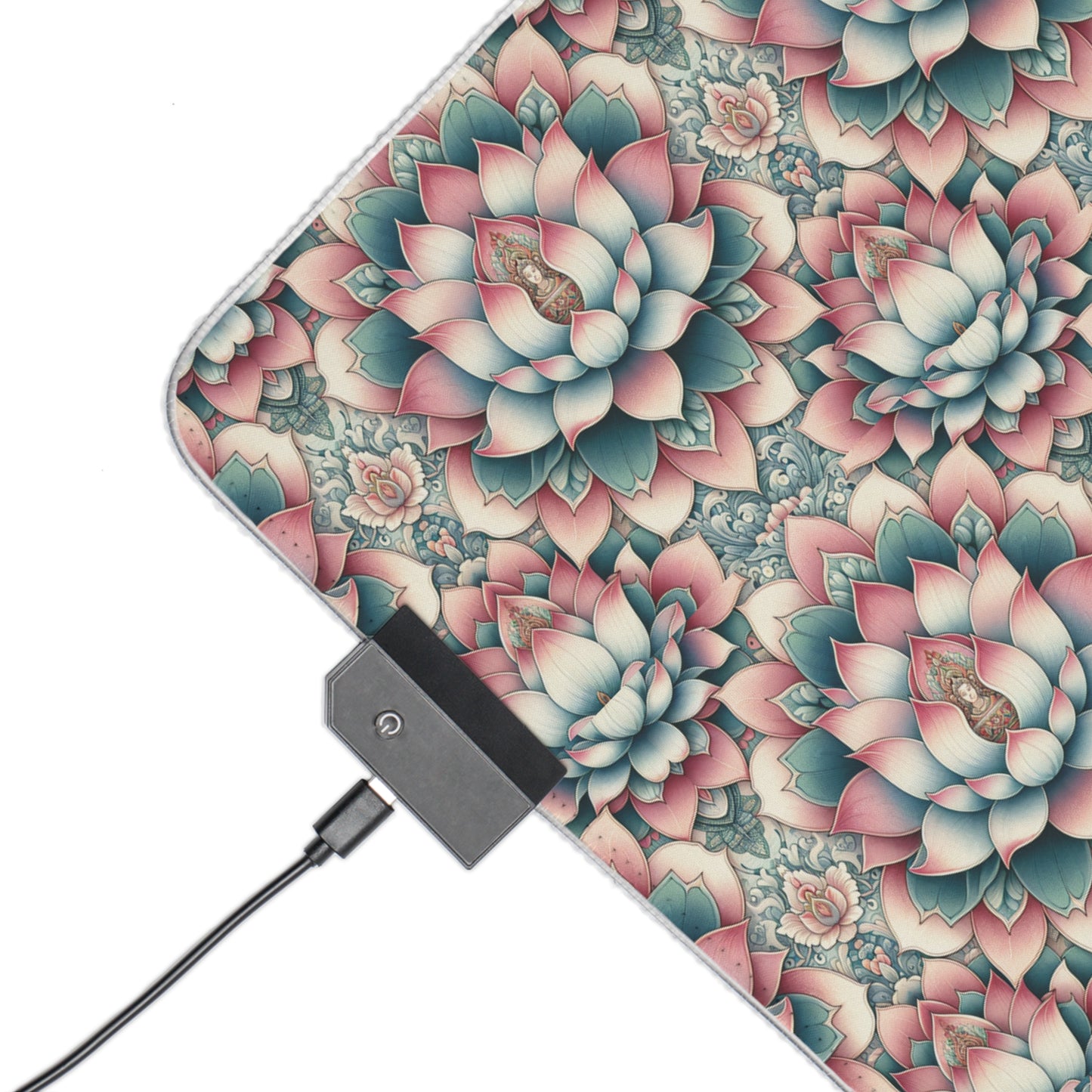 LED Gaming Mouse Pad - Lotus Blossom Design