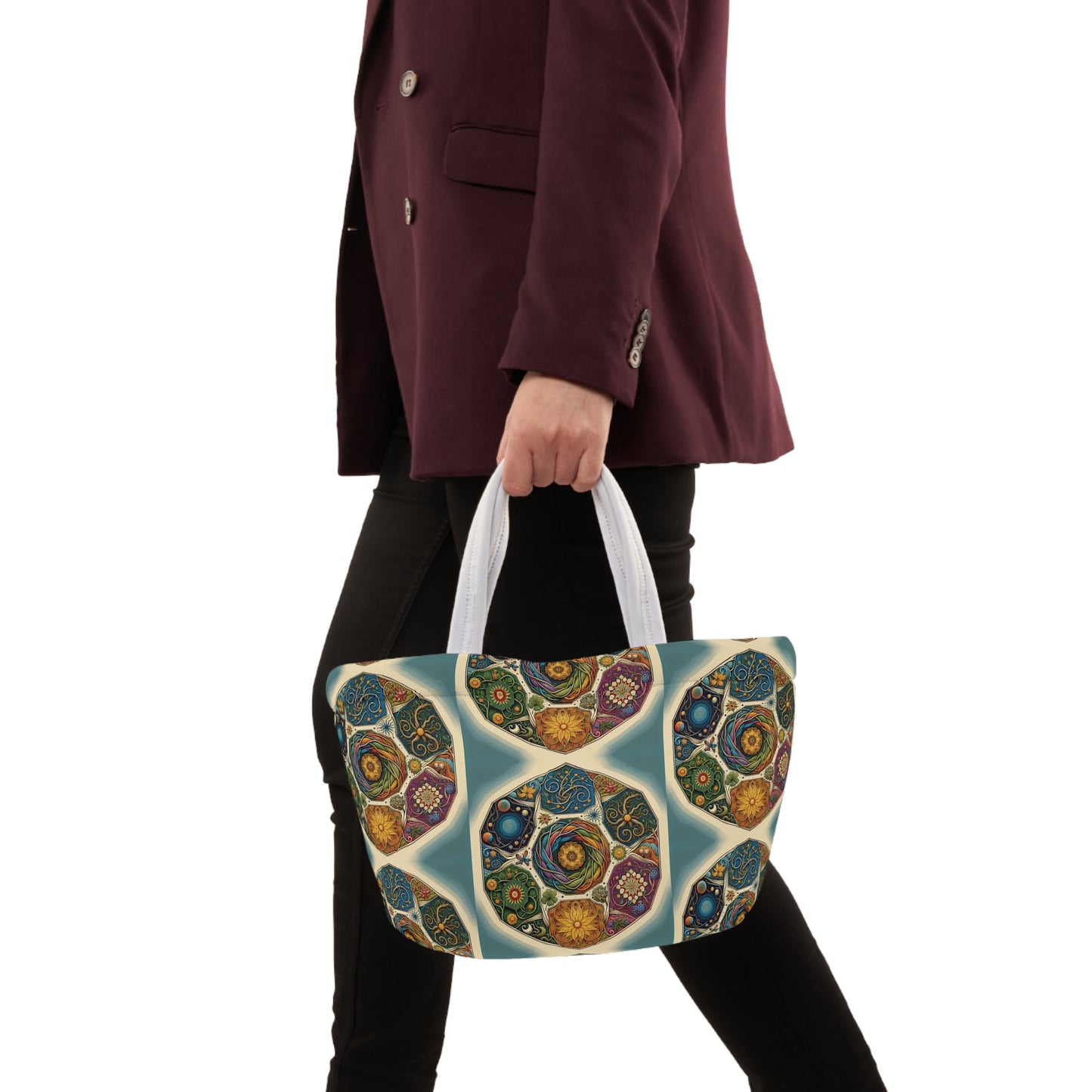 Floral Lunch Bag - Stylish Insulated Tote for Work & Picnics