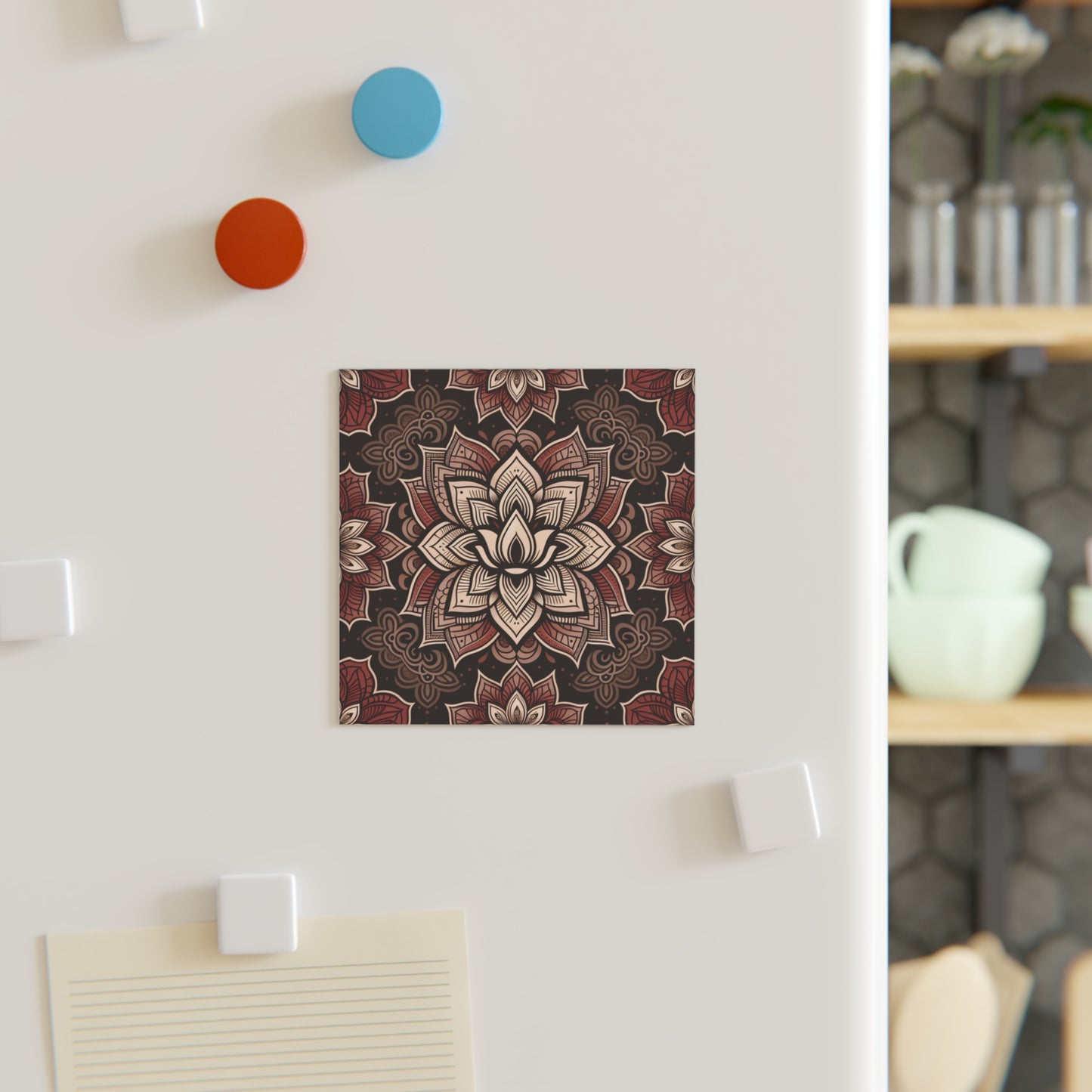 Square Magnet - Root Chakra Design