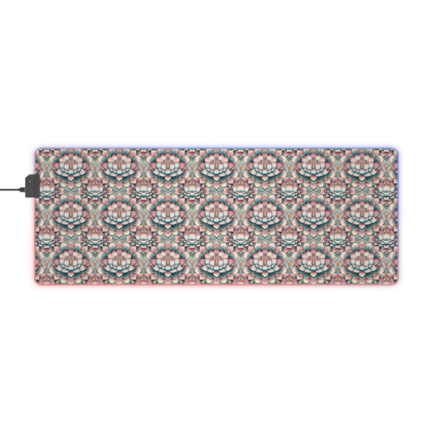 LED Gaming Mouse Pad - Lotus Blossom Design