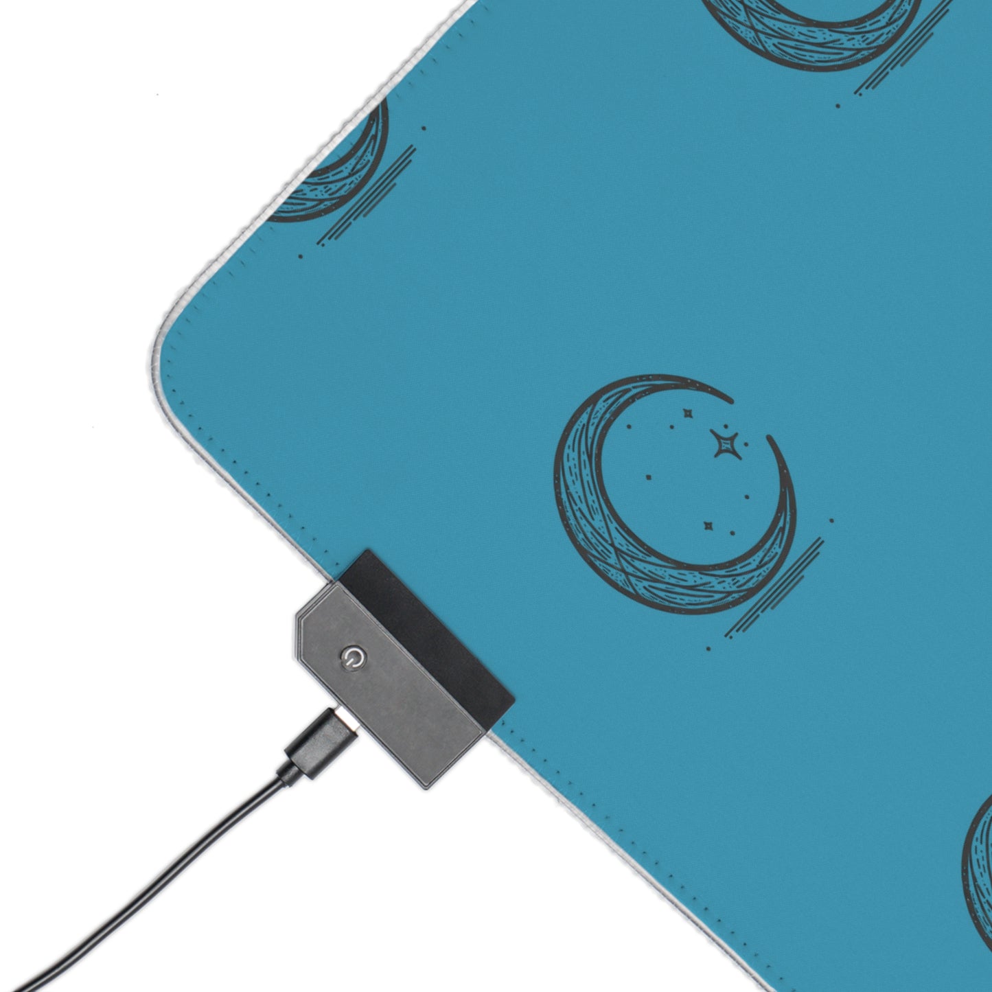 LED Gaming Mouse Pad - Minimalist Moon Design