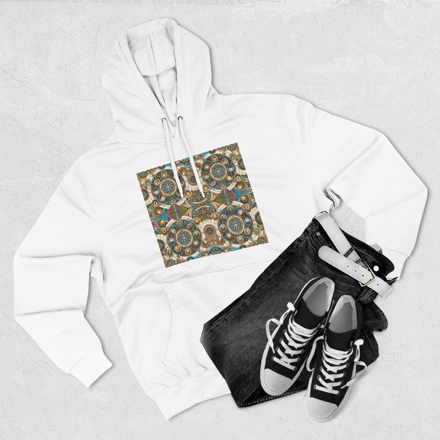 Fleece Hoodie - Symbol of Life Design