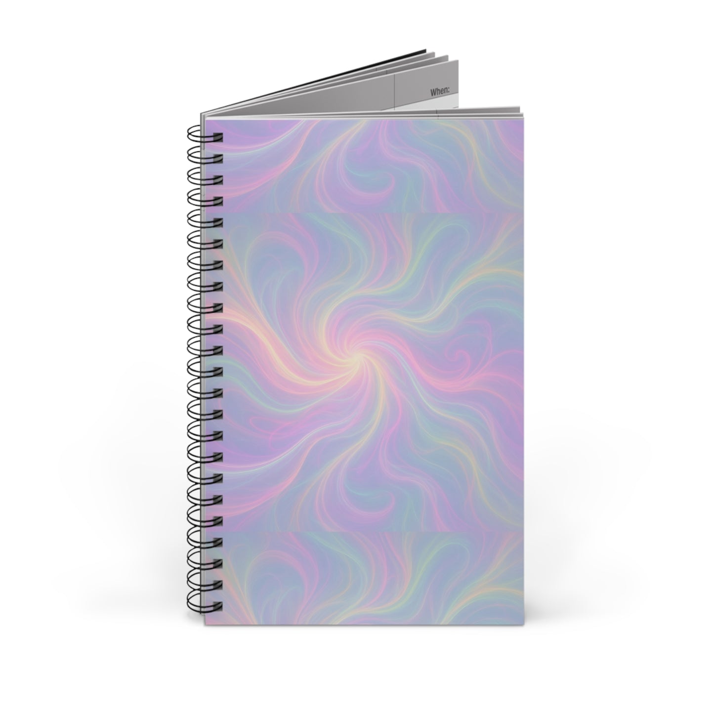 Pastel Energy Waves Spiral Journal