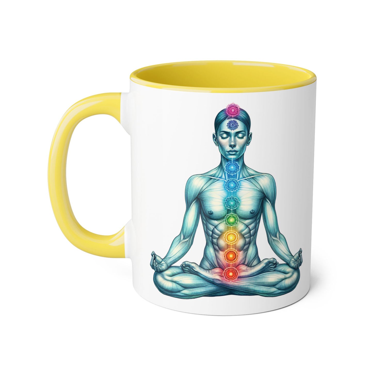 Chakra Meditation Mug, Spiritual Coffee Cup, Yoga Gift, Energy Healing Drinkware, Zen Home Decor, Mindfulness Mug