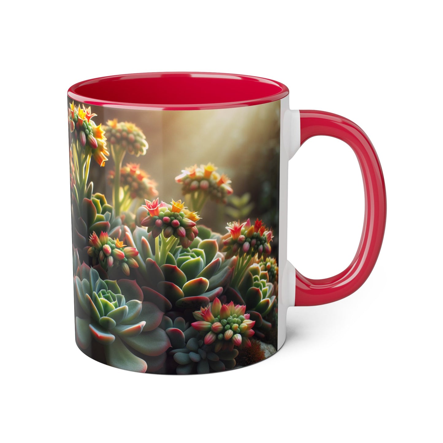 Succulent Mug, Echeveria Plant Coffee Cup, Gardening Gift, Botanical Tea Mug, Plant Lover Present, Cactus Ceramic Mug