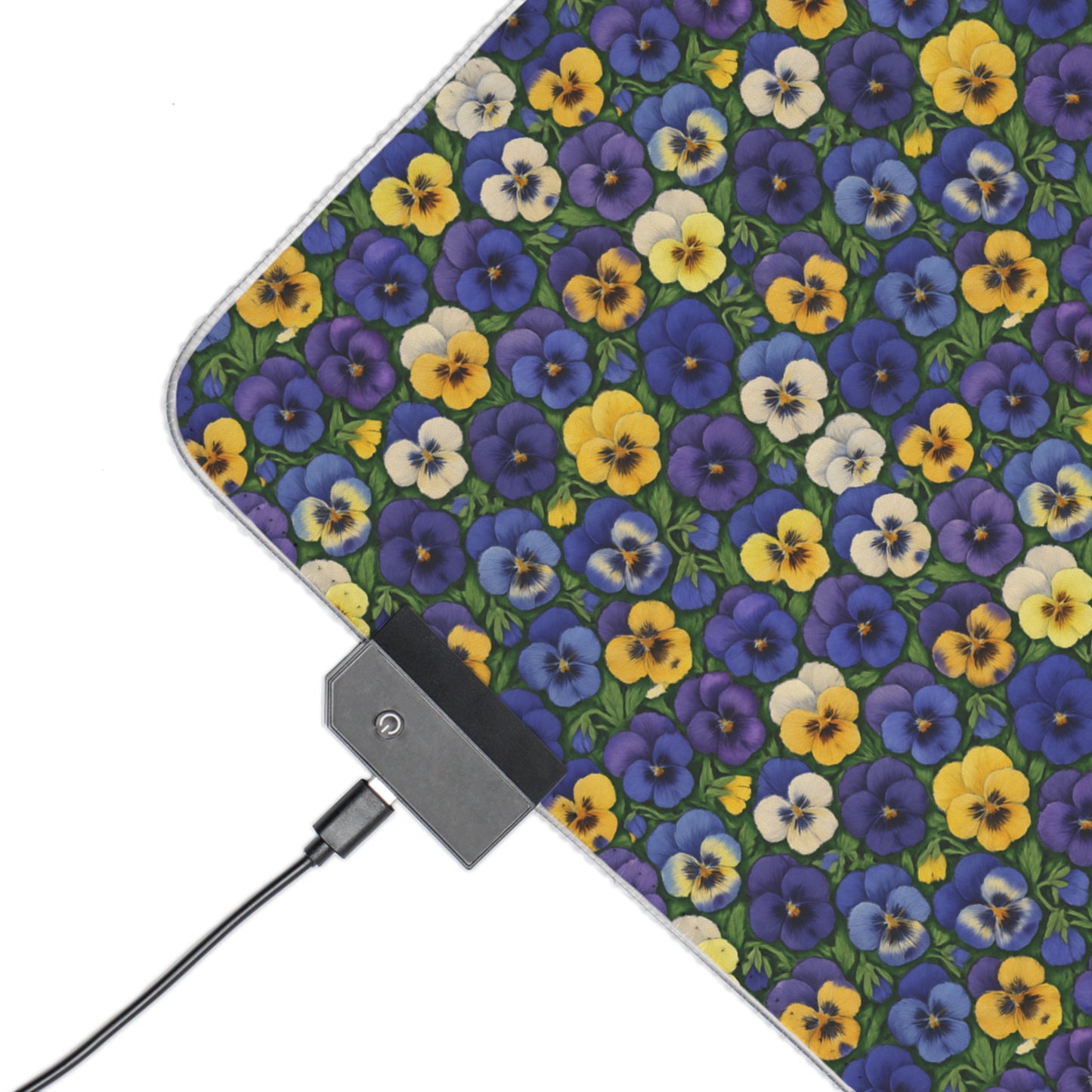 LED Gaming Mouse Pad - Vibrant Pansy Design