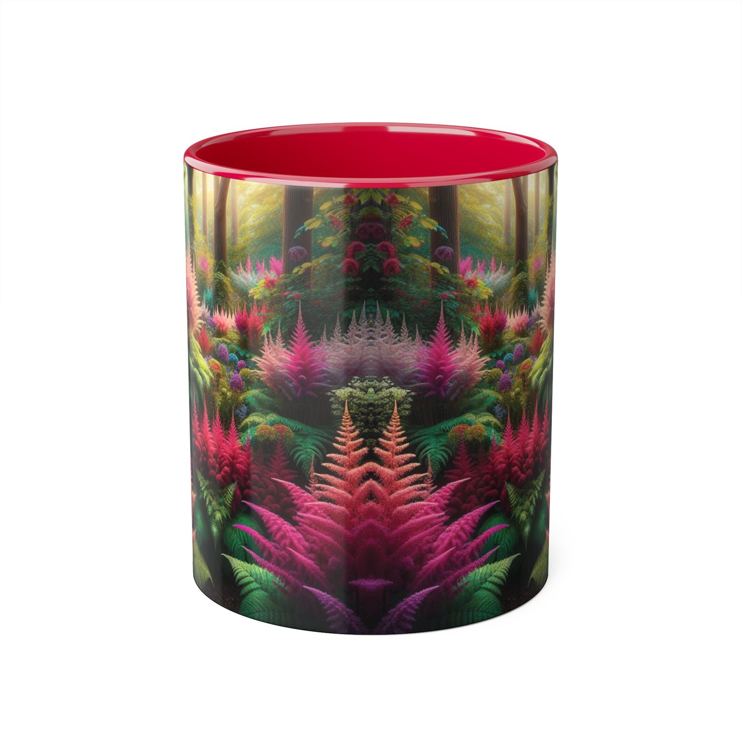Astilbe Blooms Accent Mug, Floral Tea Cup, Coffee Mug, Gift for Gardeners, Botanical Kitchen Decor, Nature Lover Ceramic Mug, Plant Lady