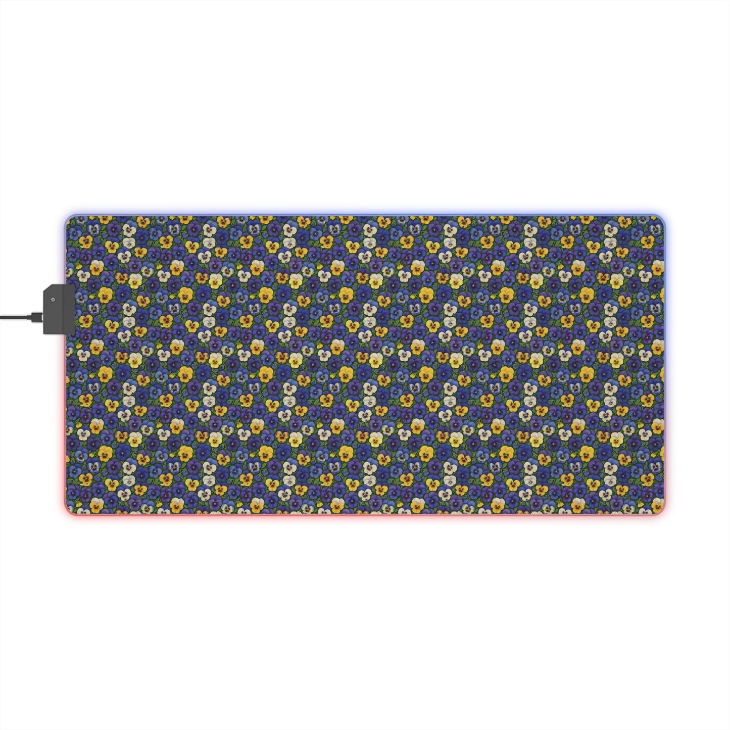LED Gaming Mouse Pad - Vibrant Pansy Design