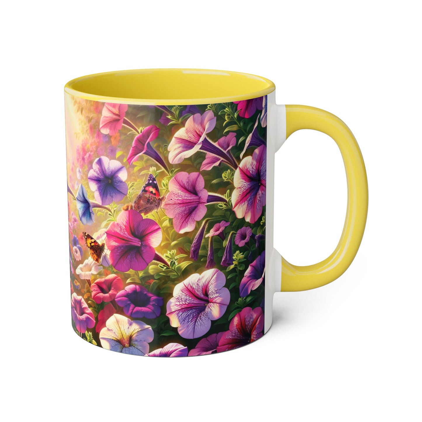 Colorful Floral Accent Mug - Perfect for Garden Lovers, Mother's Day, Birthdays, Coffee & Tea Enthusiasts, Unique Gift Idea