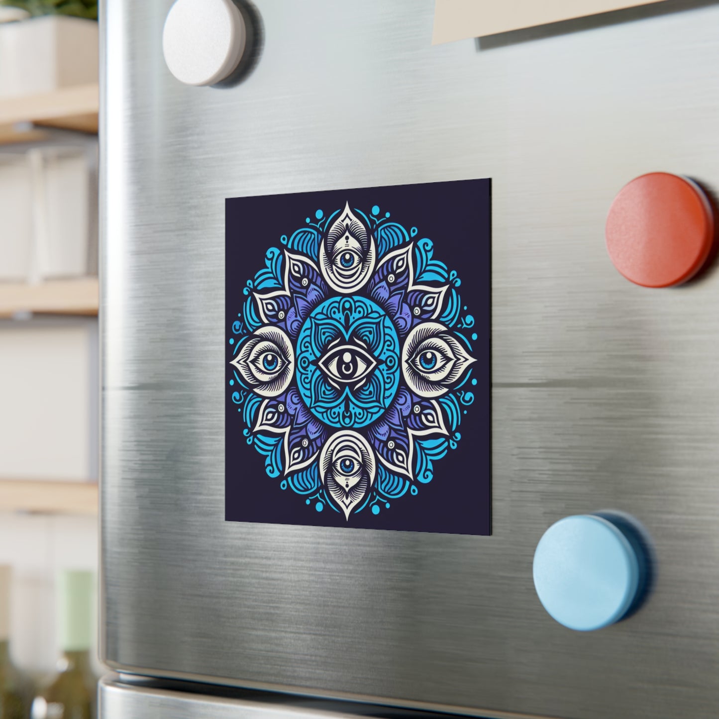 Square Magnet - Third Eye Chakra Square Design