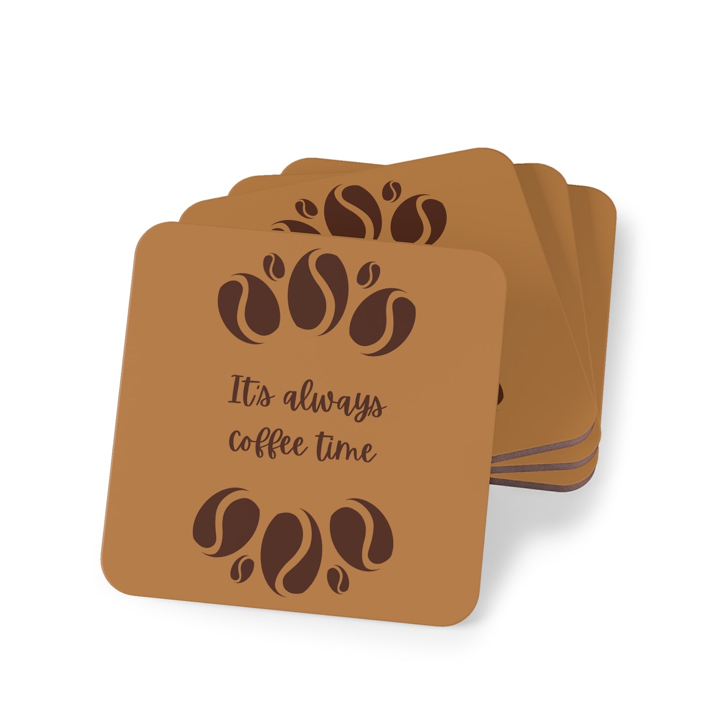 Always Coffee Time, Drink Coasters, Table Coasters, Home Decor, Housewarming Gift, Kitchen Accessories