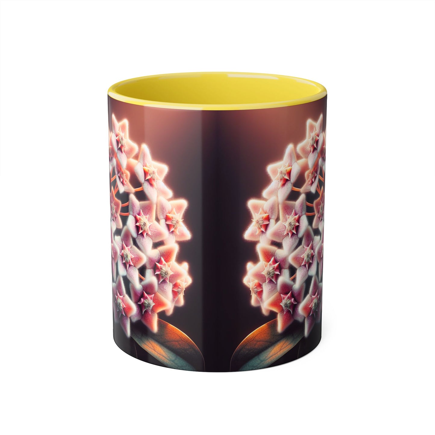 Hoya Bloom Accent Mug, Botanical Coffee Cup, Floral Tea Mug, Plant Lover Gift, Gardening Mug, Nature Inspired Mug
