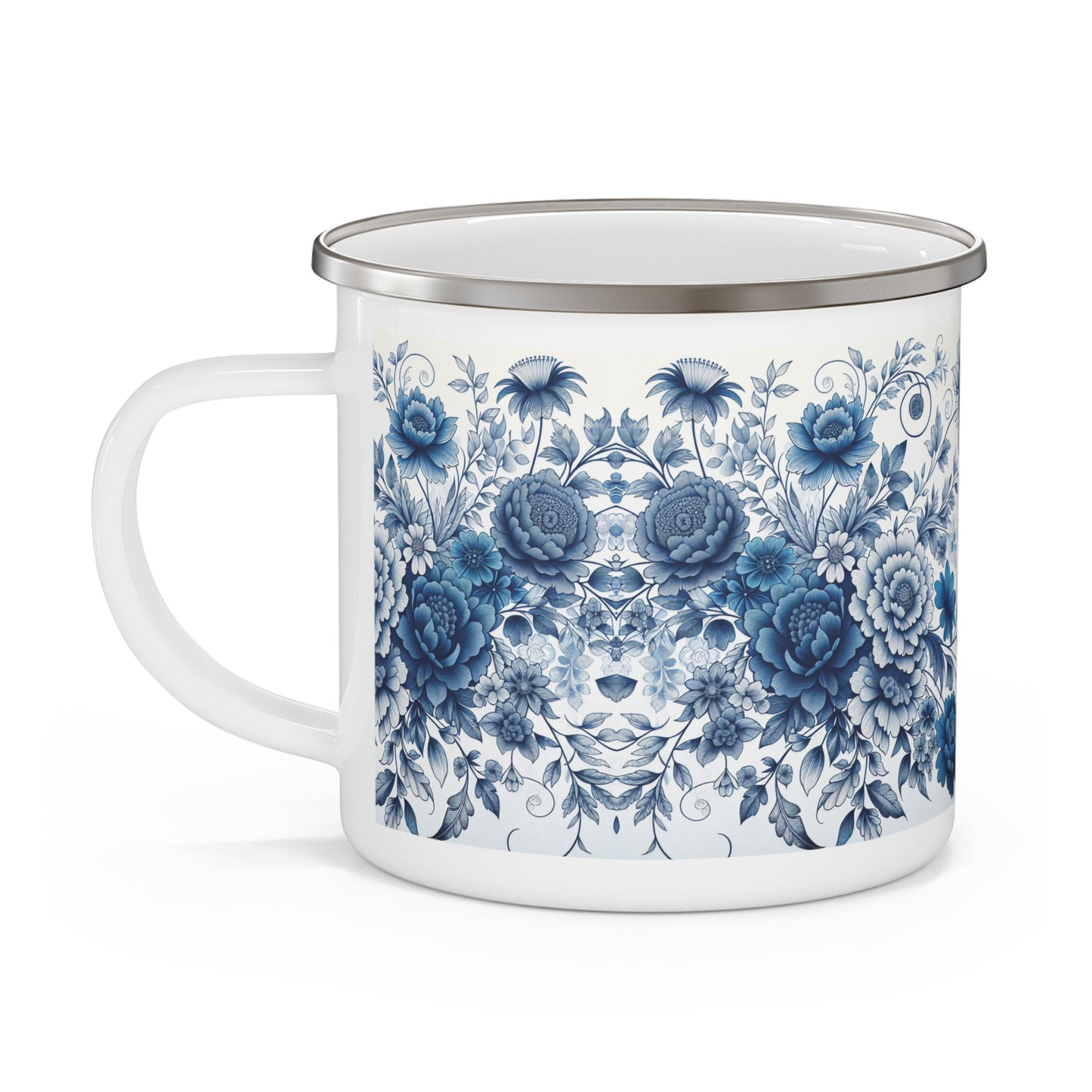 Camping  Mug - Blue Floral Design