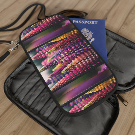Passport Wallet - Field of Lupin Bloom