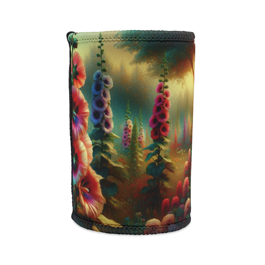 Hollyhock Blooms Stubby Cooler