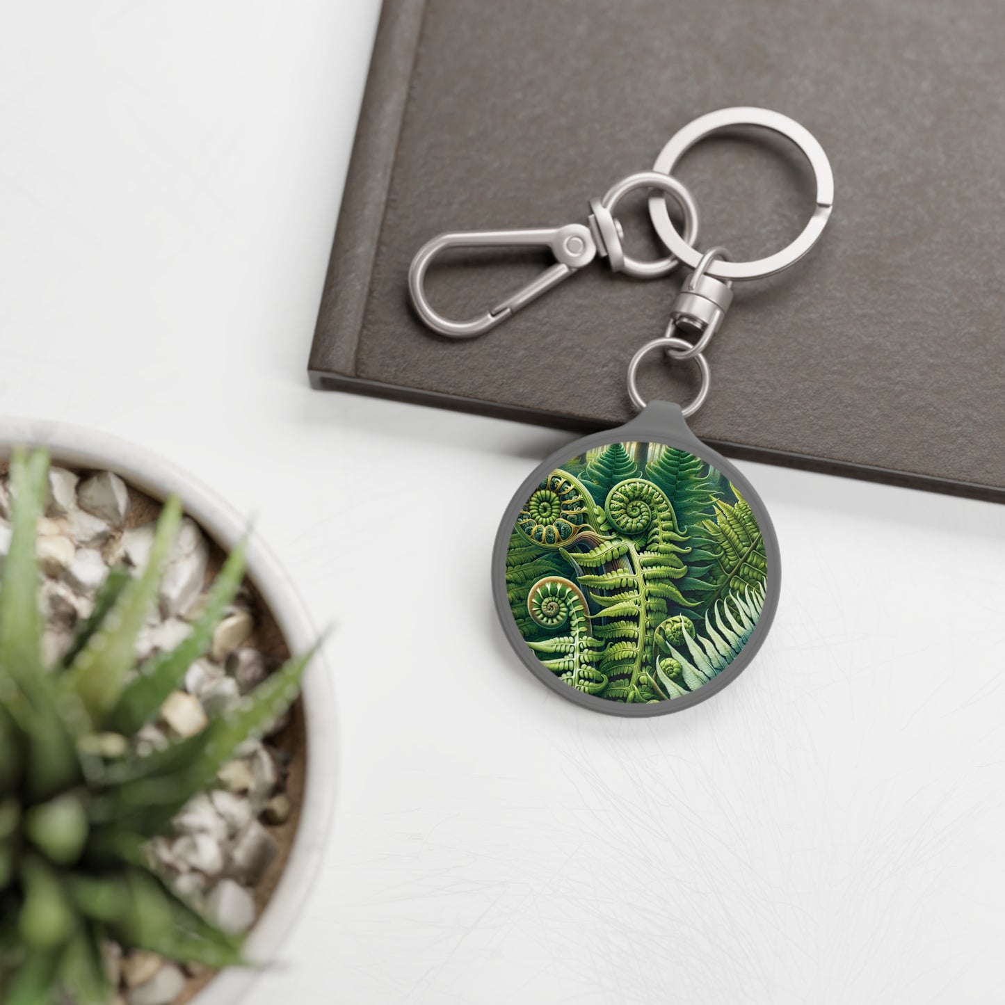 Keyring Tag - Fern Leaves