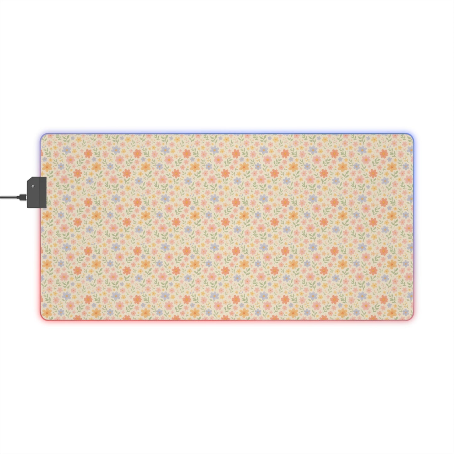 LED Gaming Mouse Pad - Dainty Floral Design