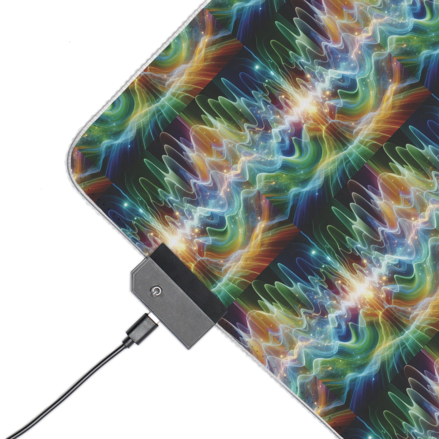 LED Gaming Mouse Pad: Healing Frequency Waves Design