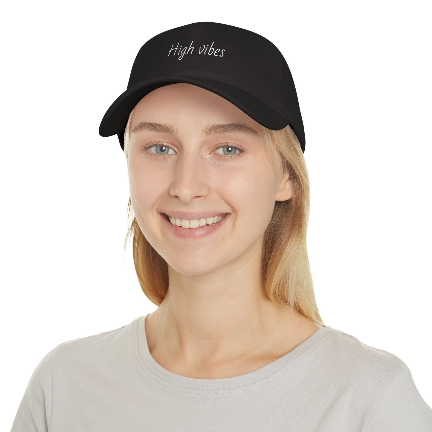 High Vibes Baseball Cap - Trendy Low Profile Hat for Summer Fun, Outdoor Activities, Gift for Friends, Adjustable Cap