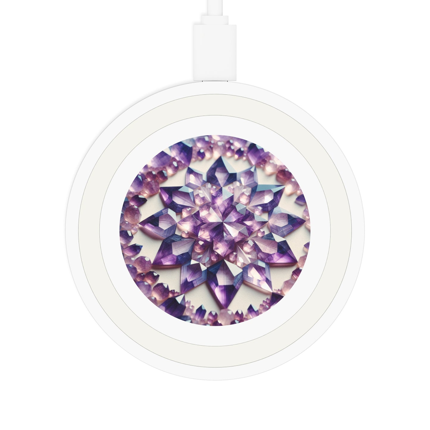 Wireless Charging Pad: Amethyst Crystal