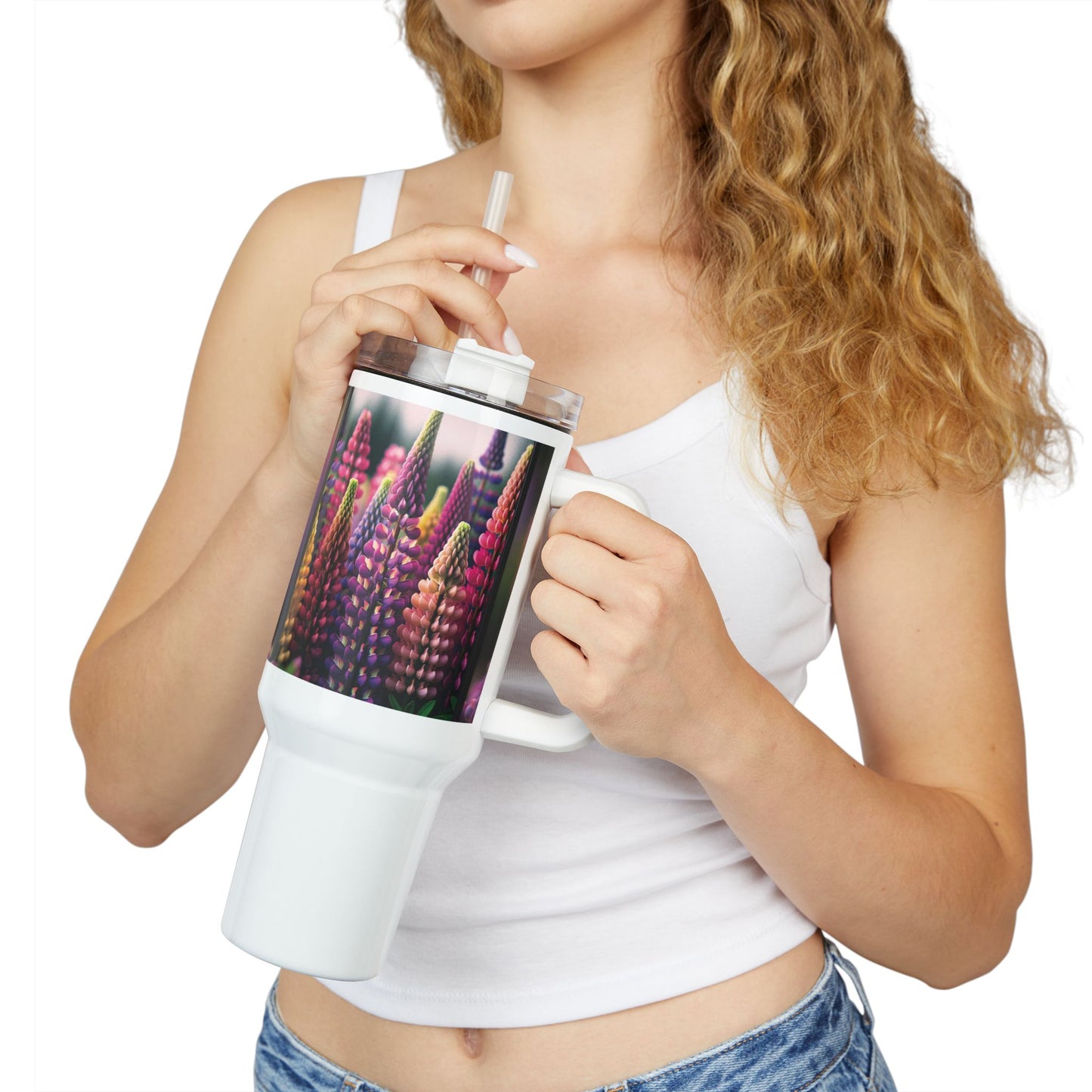 40oz Tumbler - Lupin Blooms Design