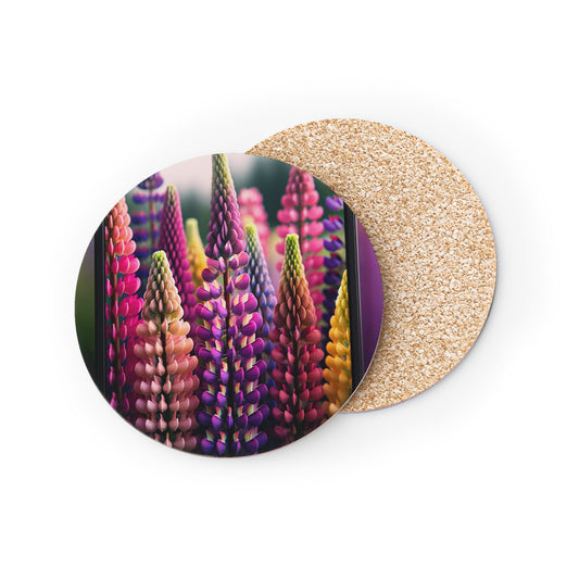 Lupins Coasters, Floral Drink Mats, Botanical Home Decor, Nature Inspired Table Coasters, Kitchen Accessories