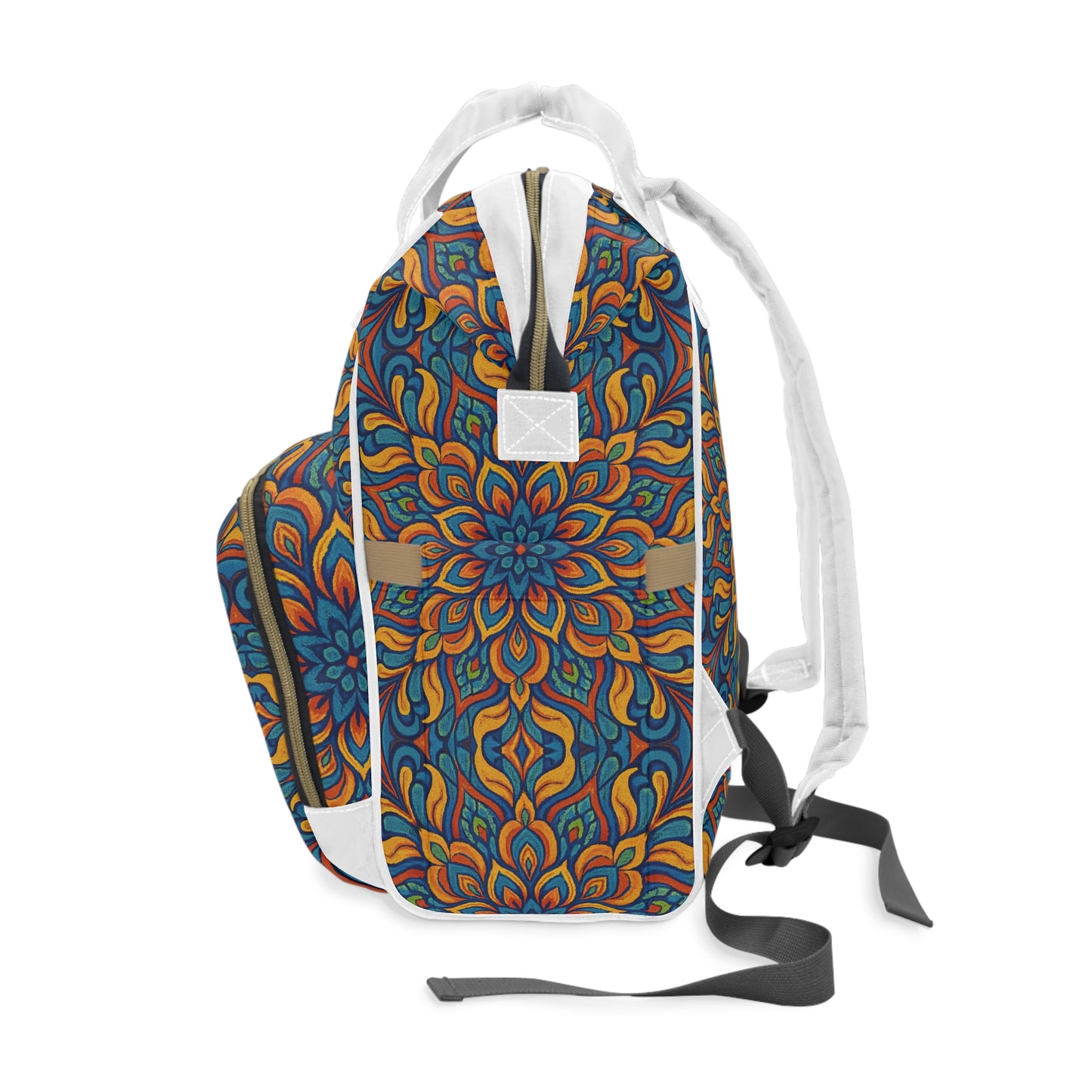 Diaper Backpack, Kaleidoscope Pattern Design, Baby Shower Gift, Travel Bag, Nursery Organizer, Baby Gear, Mom Essential
