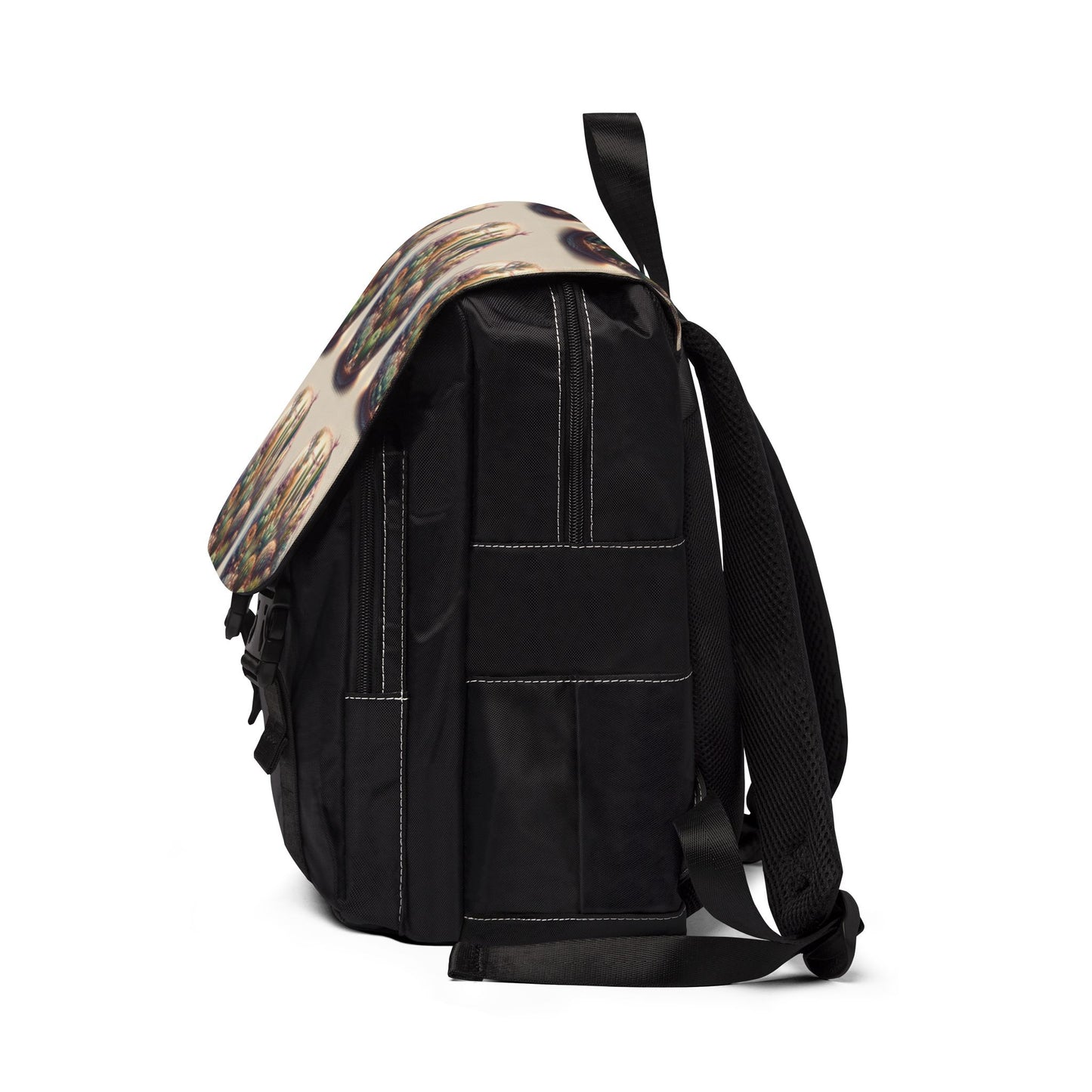 Cactus Terrarium Shoulder Backpack | Unisex Trendy School Bag, Everyday Sling Pack, Gift for Nature Lovers, Adventure Essential