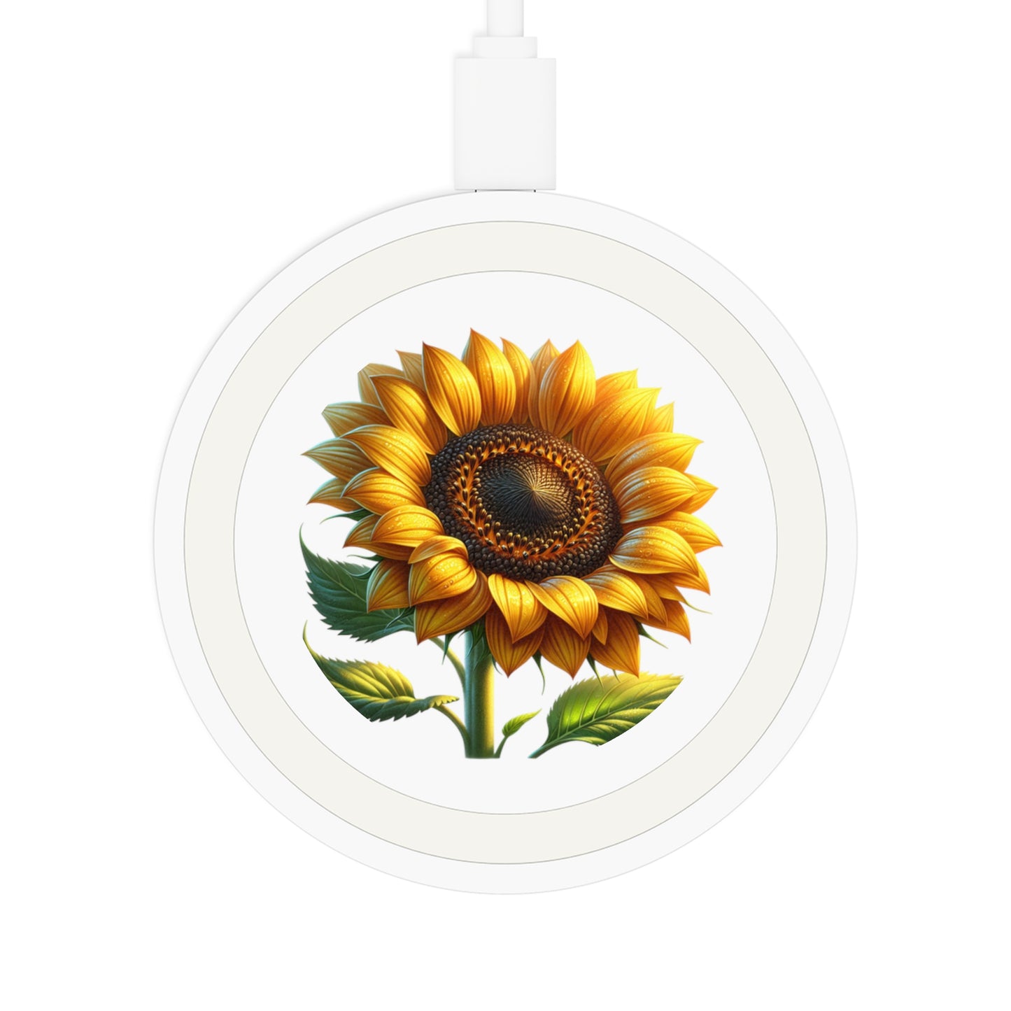 Wireless Charging Pad: Sunflower Design