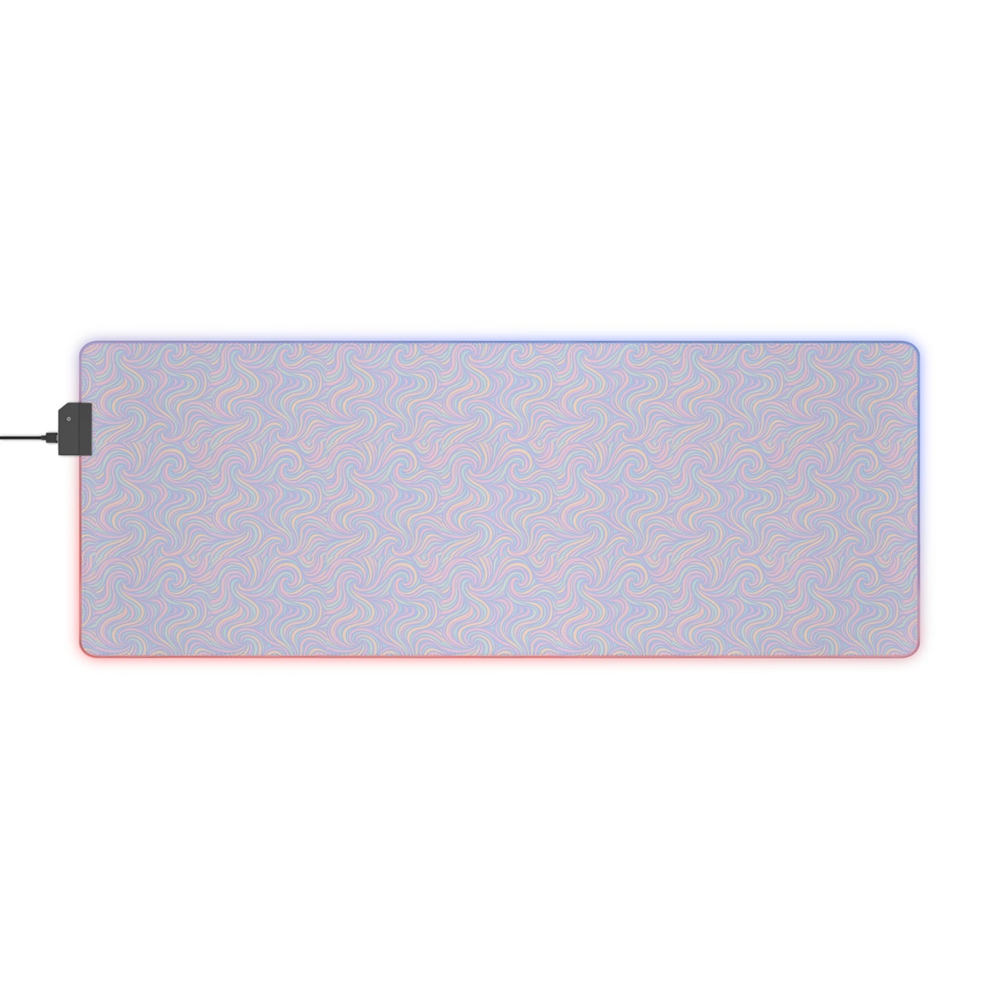 LED Gaming Mouse Pad - Pastel Swirl Design