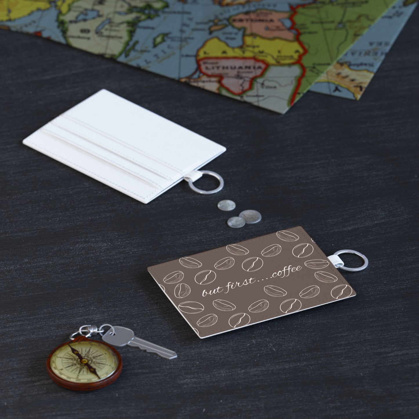 Saffiano Leather Wallet: Credit Card Organizer, Minimalist Card Case, Gift for Him, Gift for Her