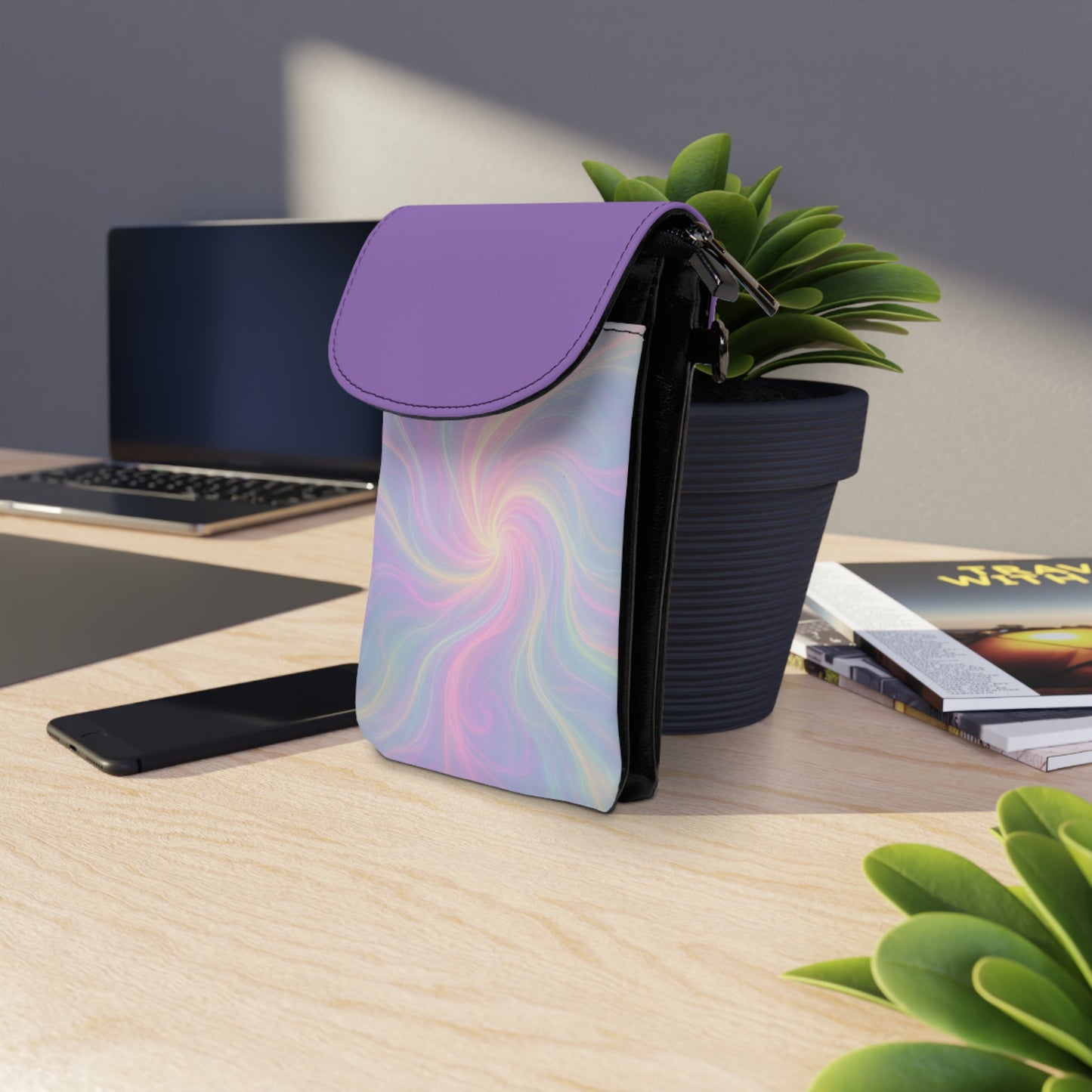 Phone Wallet: pastel energy wave
