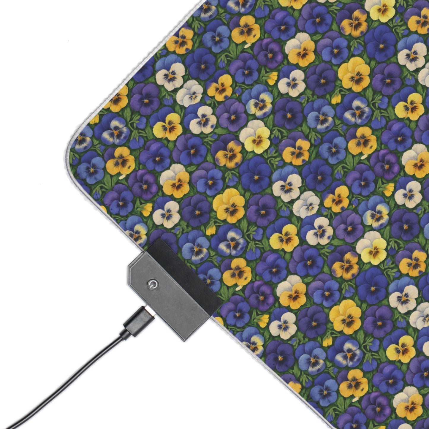 LED Gaming Mouse Pad - Vibrant Pansy Design