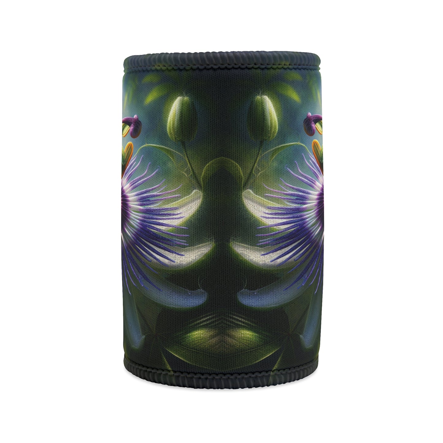 Stubby Cooler - Passionflower Bloom Lovers, Drink Sleeve, Beverage Cooler, Beer Cover, Flower Pattern Cozy, Floral