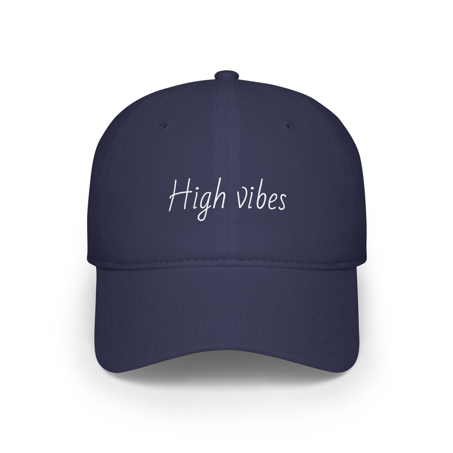 High Vibes Baseball Cap - Trendy Low Profile Hat for Summer Fun, Outdoor Activities, Gift for Friends, Adjustable Cap