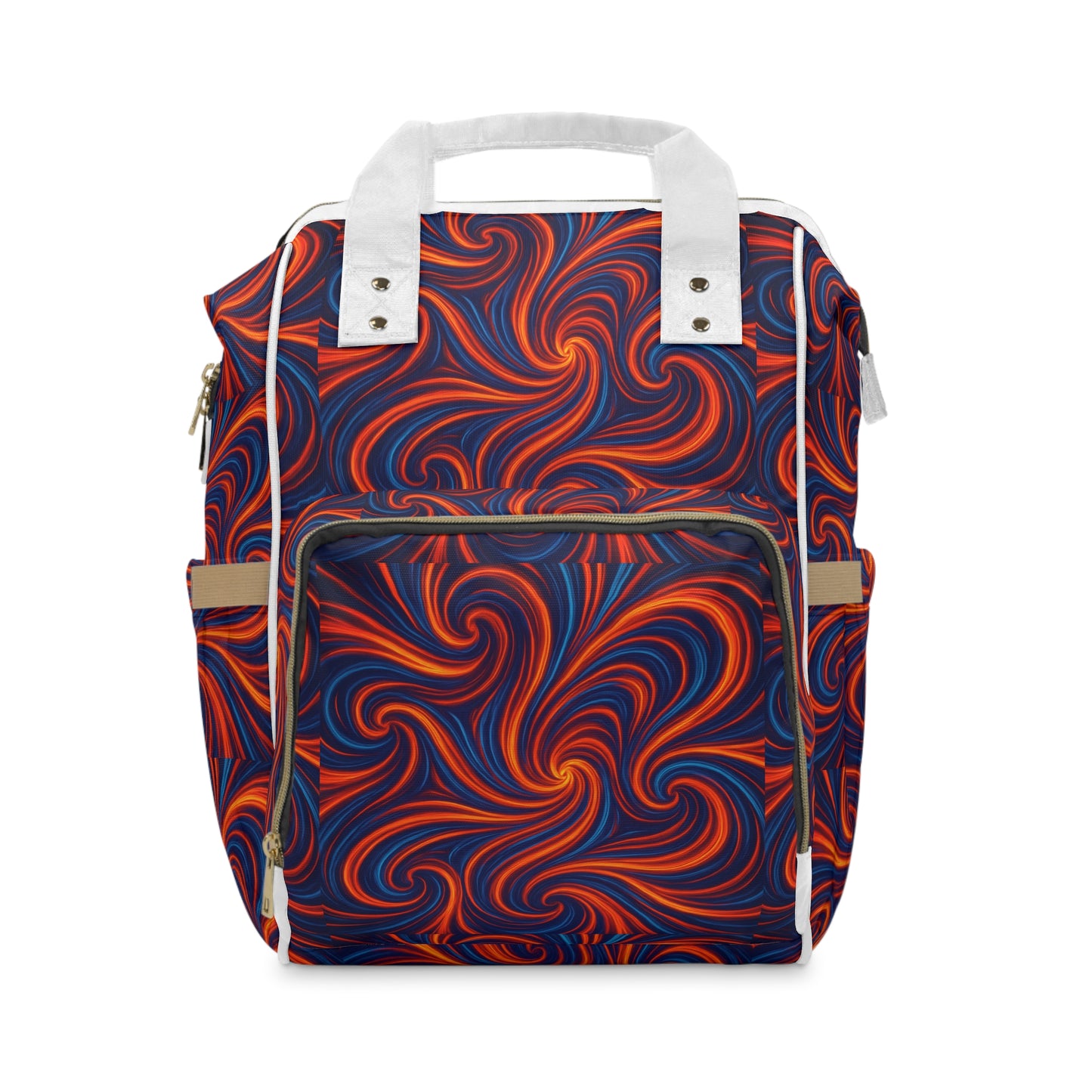 Diaper Backpack, Vibrant Swirls, Colorful Baby Bag, Mom Gift, Baby Shower Present, Nursery Backpack, Diaper Tote Bag