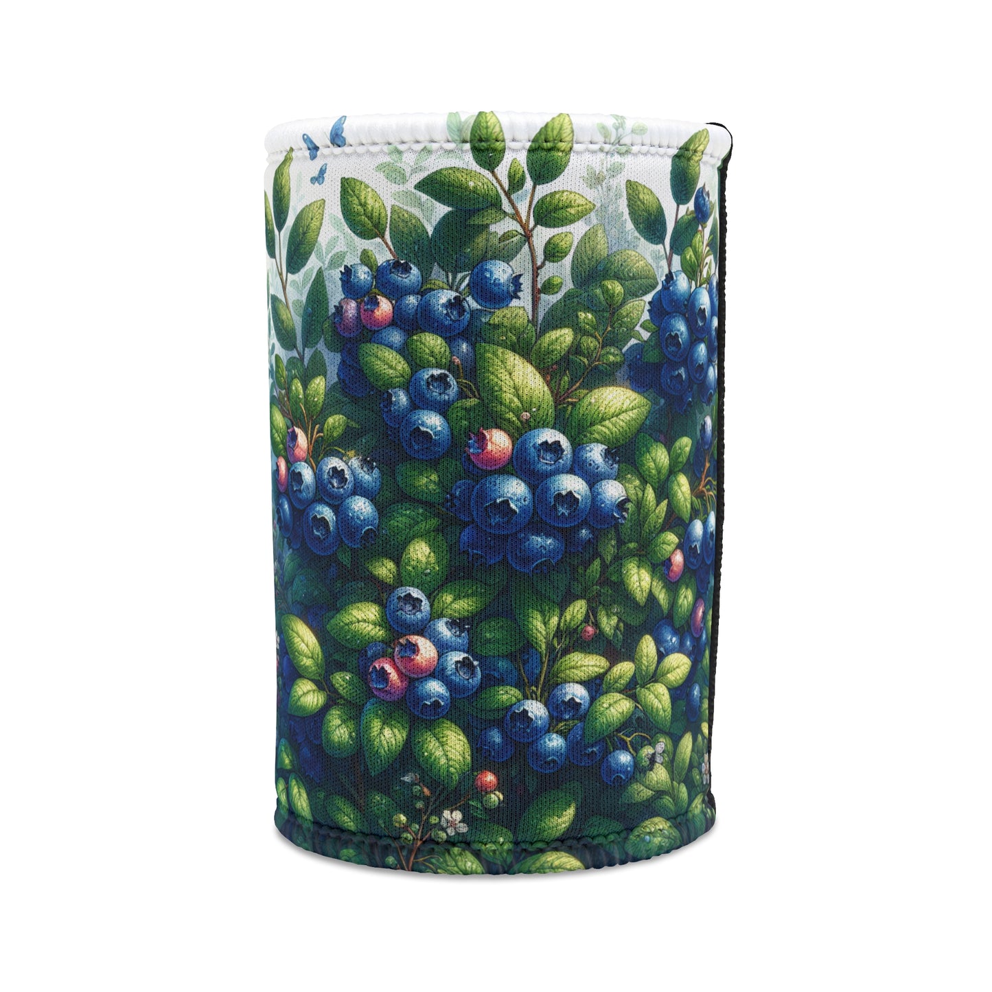 Blueberry Stubbie Cooler, Beverage Insulator, Can Holder, Drink Sleeve, Summer BBQ Gift, Picnic Accessory