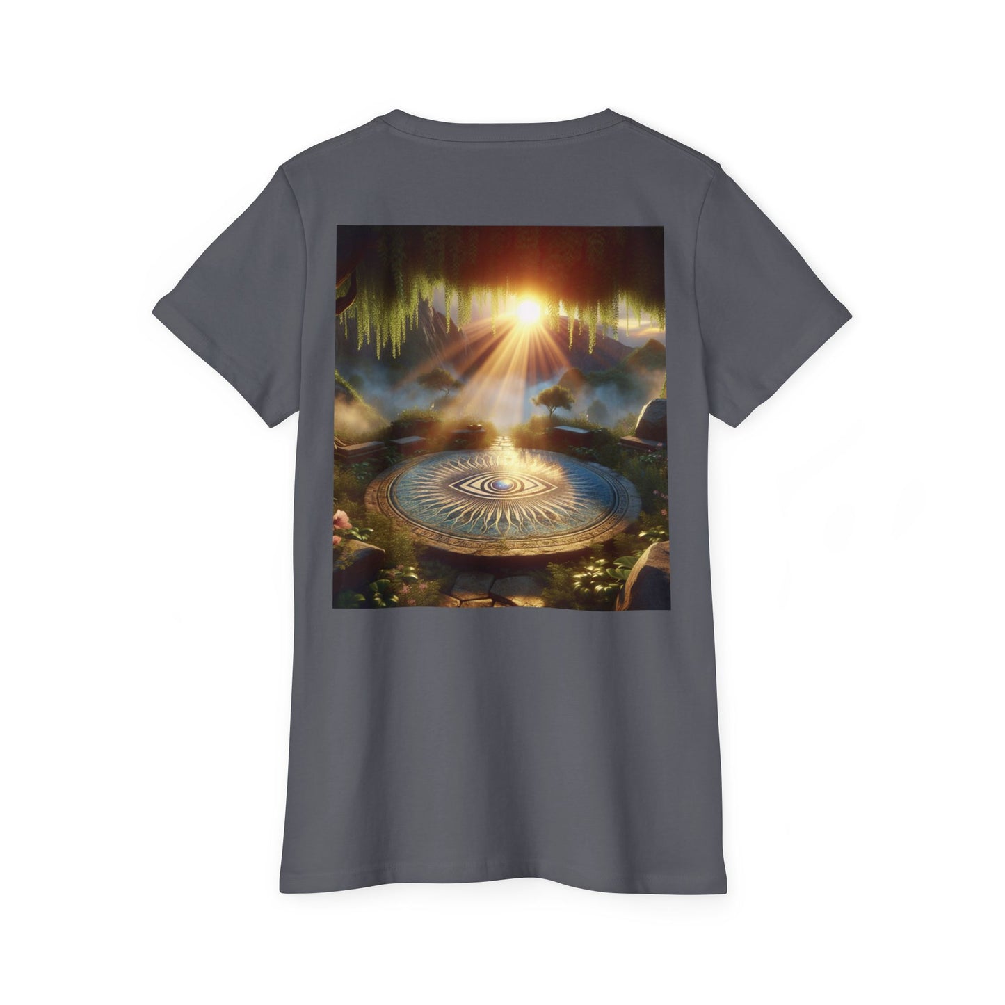 Women’s Organic Short Sleeve T-Shirt with Mystic Sunrise Design
