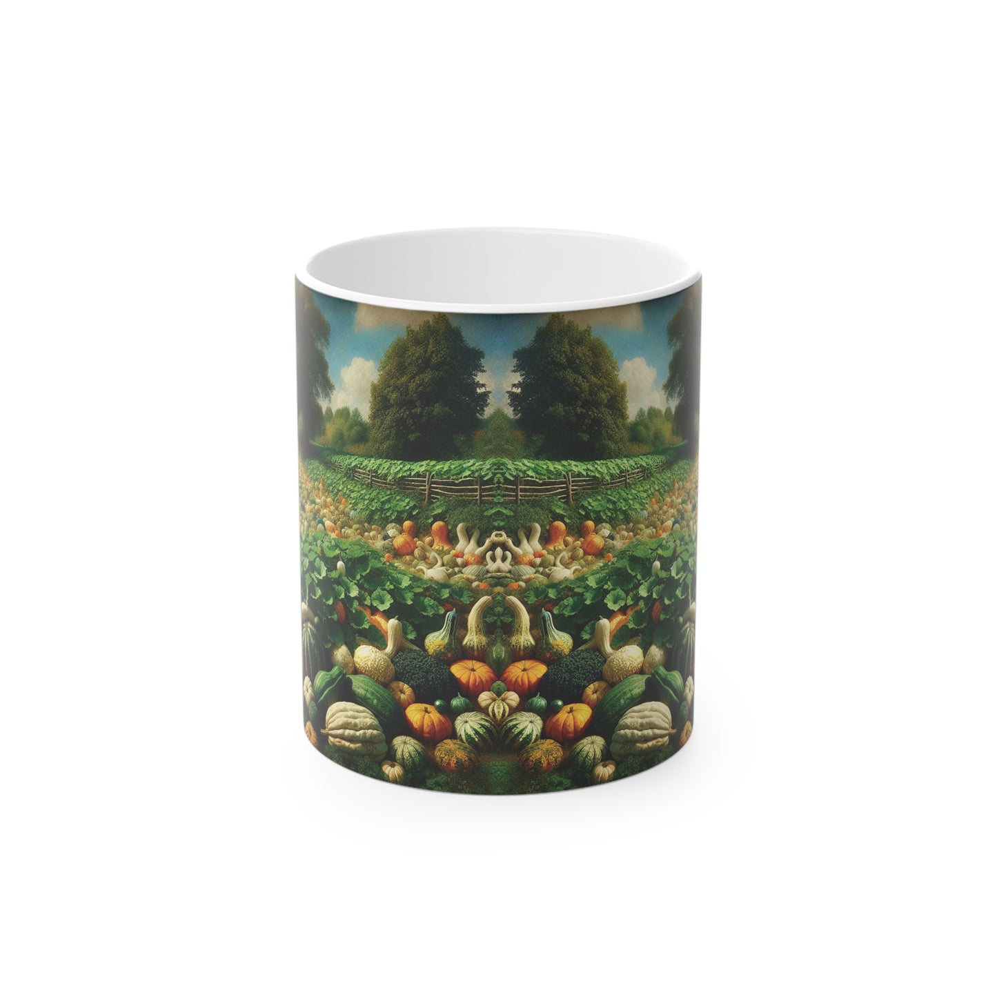 Magic Mug - Gourd Patch Design, Color Changing Cup, Heat Sensitive Tea Coffee Mug, Kitchen Decor, Unique Gift Idea