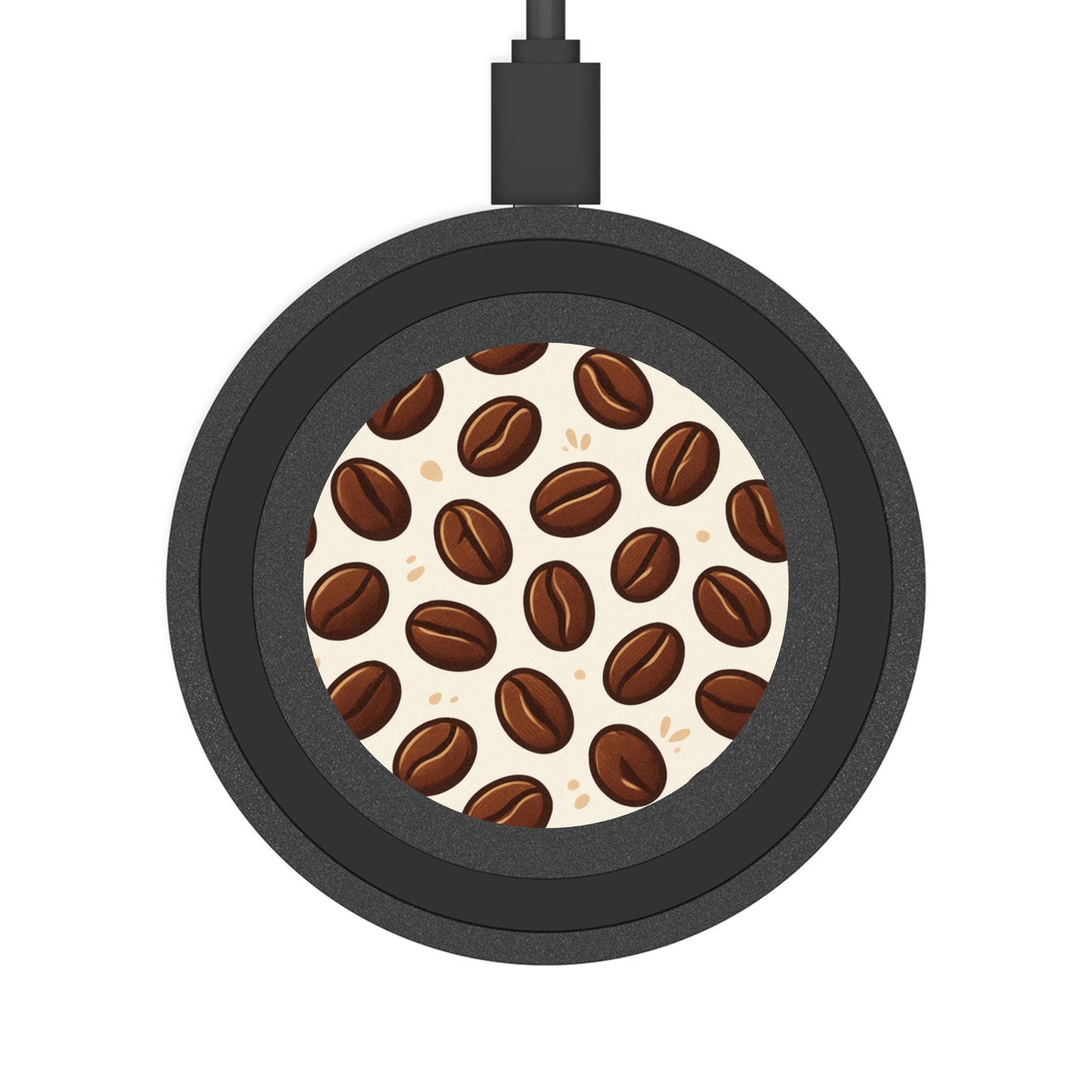 Wireless Charging Pad: Coffee Beans Design