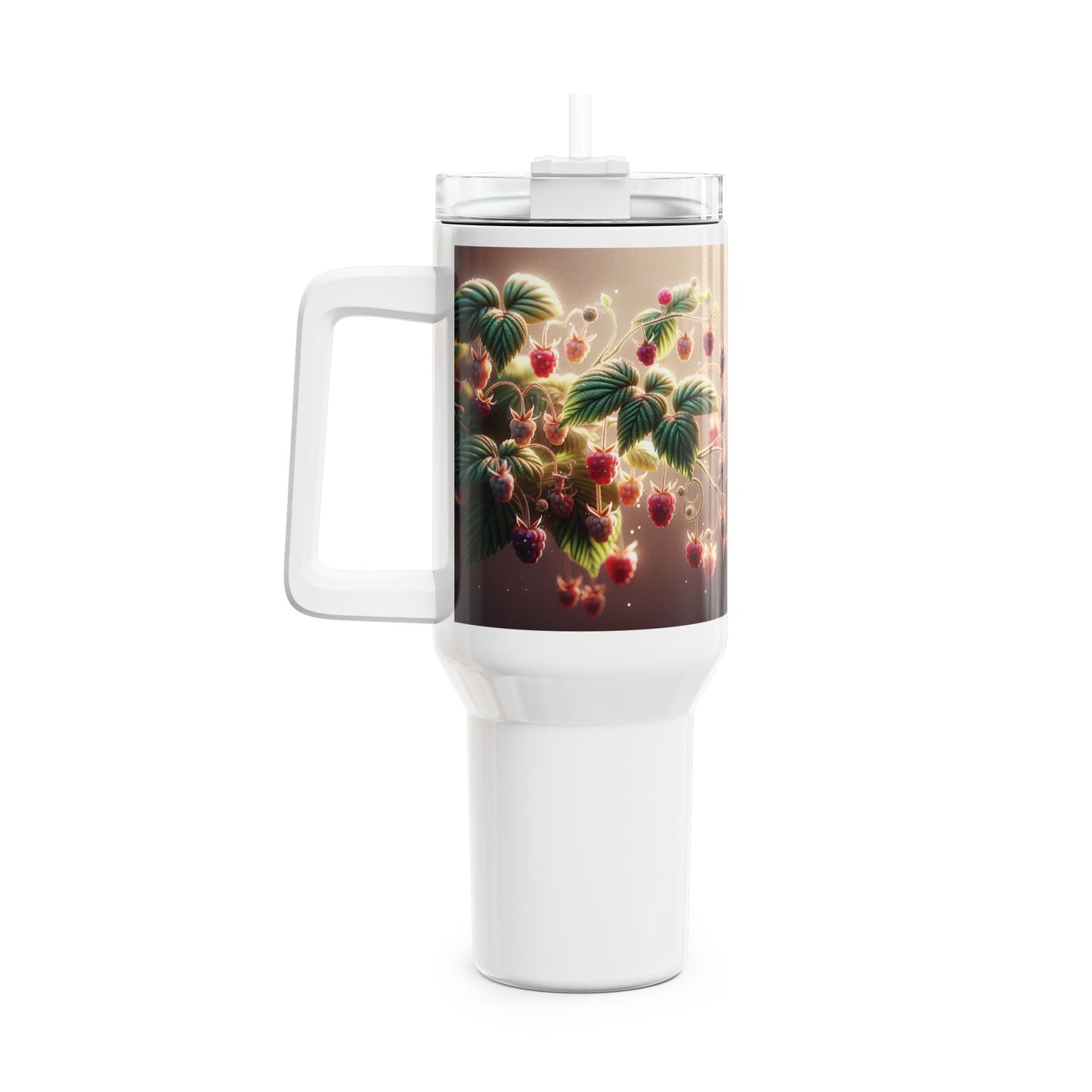 40oz Tumbler - Raspberry Plants Design