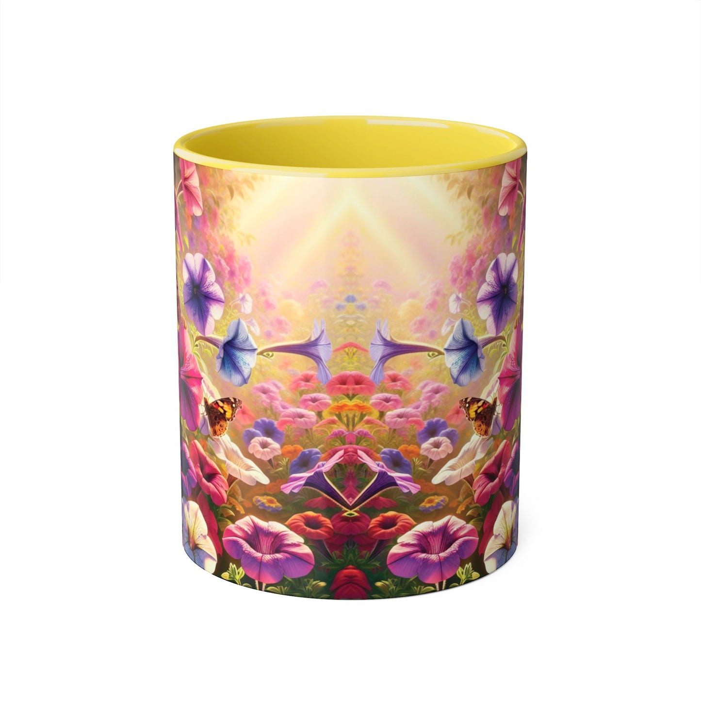 Colorful Floral Accent Mug - Perfect for Garden Lovers, Mother's Day, Birthdays, Coffee & Tea Enthusiasts, Unique Gift Idea