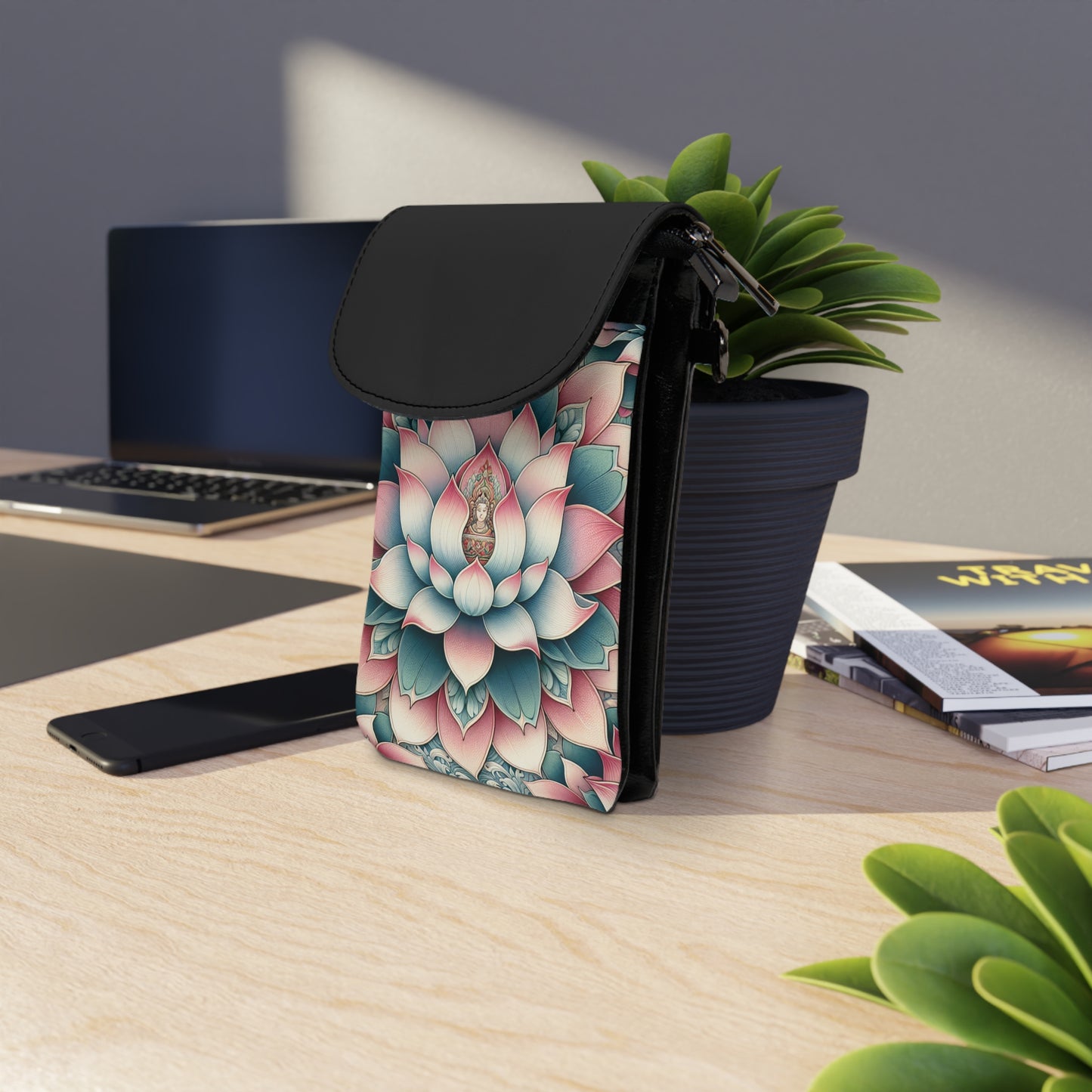 Phone Wallet - Lotus Blossom Design
