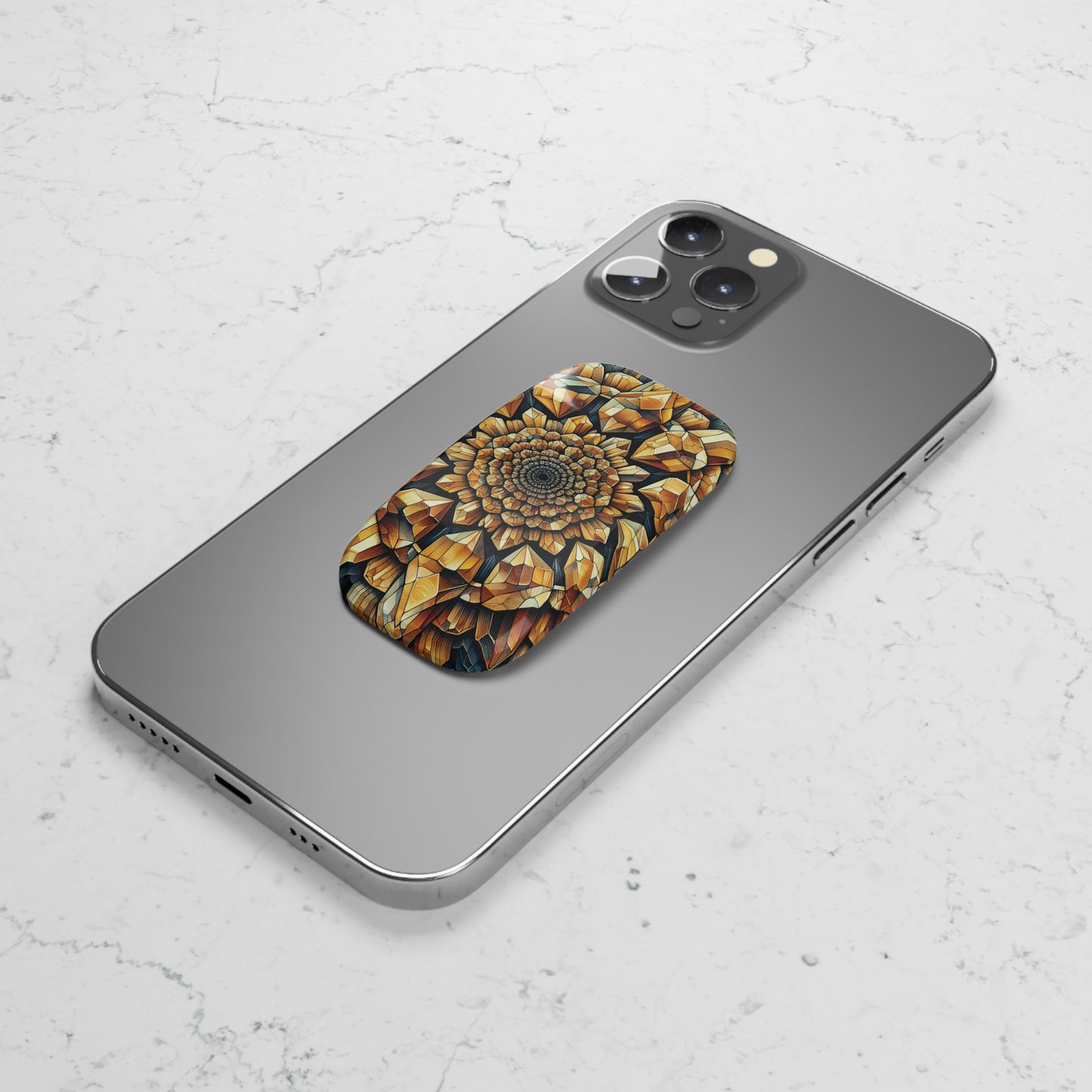 Phone Grip - Citrine Geometric Design