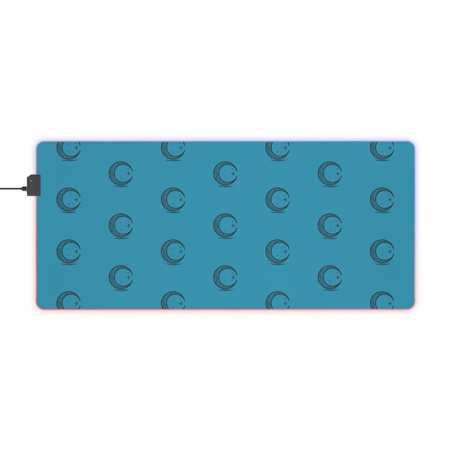LED Gaming Mouse Pad - Minimalist Moon Design