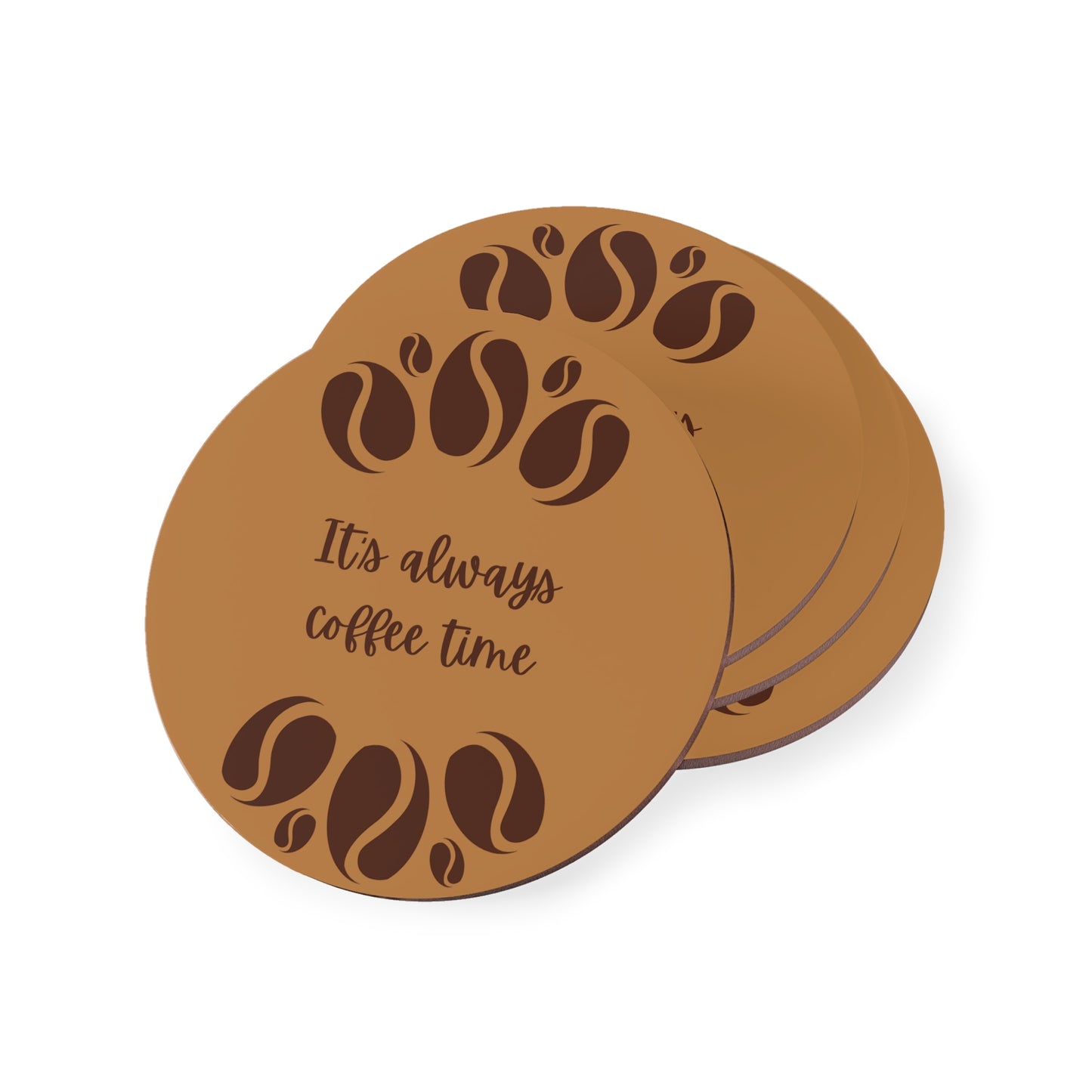 Always Coffee Time, Drink Coasters, Table Coasters, Home Decor, Housewarming Gift, Kitchen Accessories